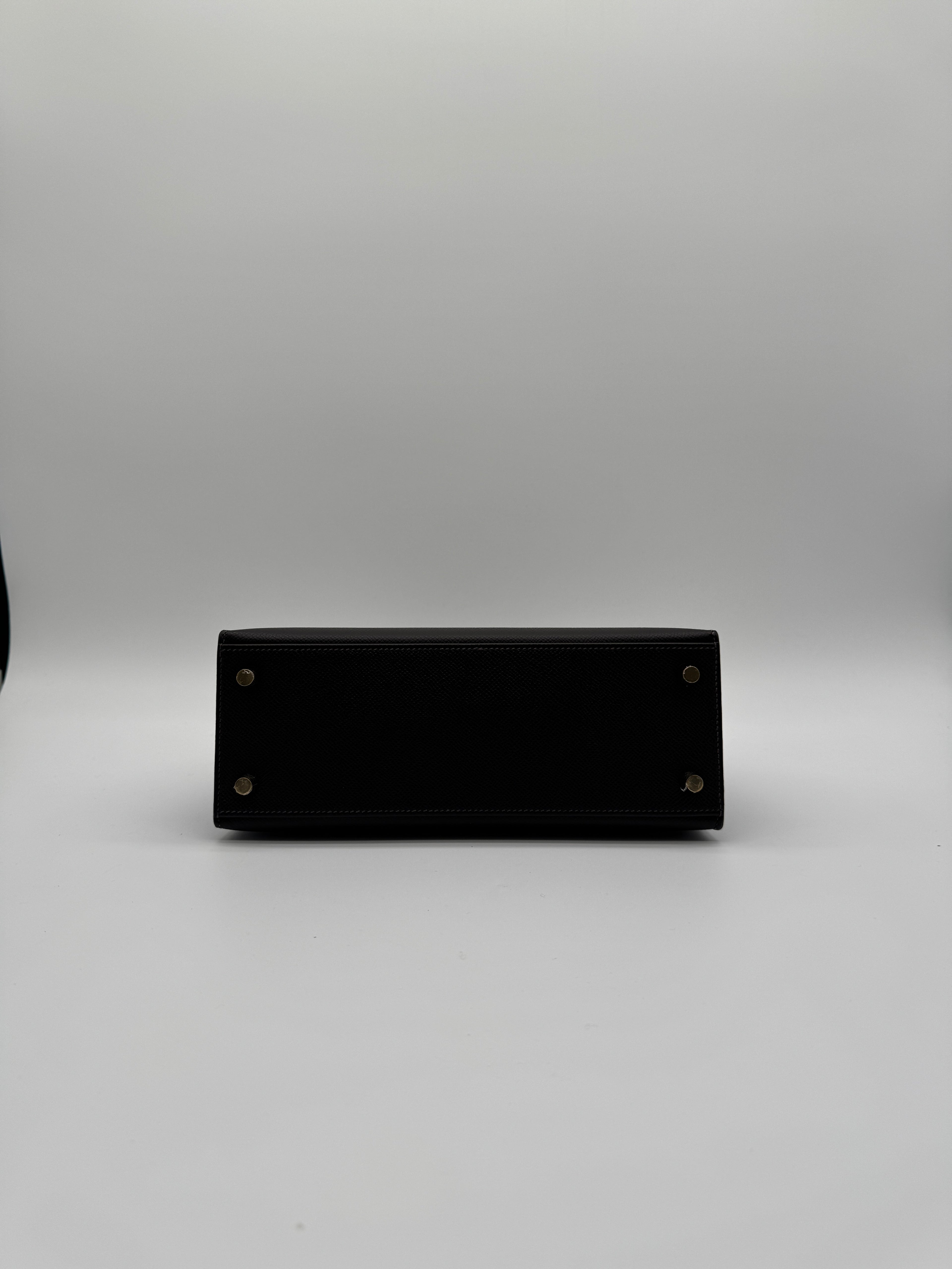 Hermès Kelly 25 Bai Brun Epsom Permabass Hardware