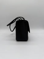 Chanel Maxi Black 32cm Silver-tone Hardweae
