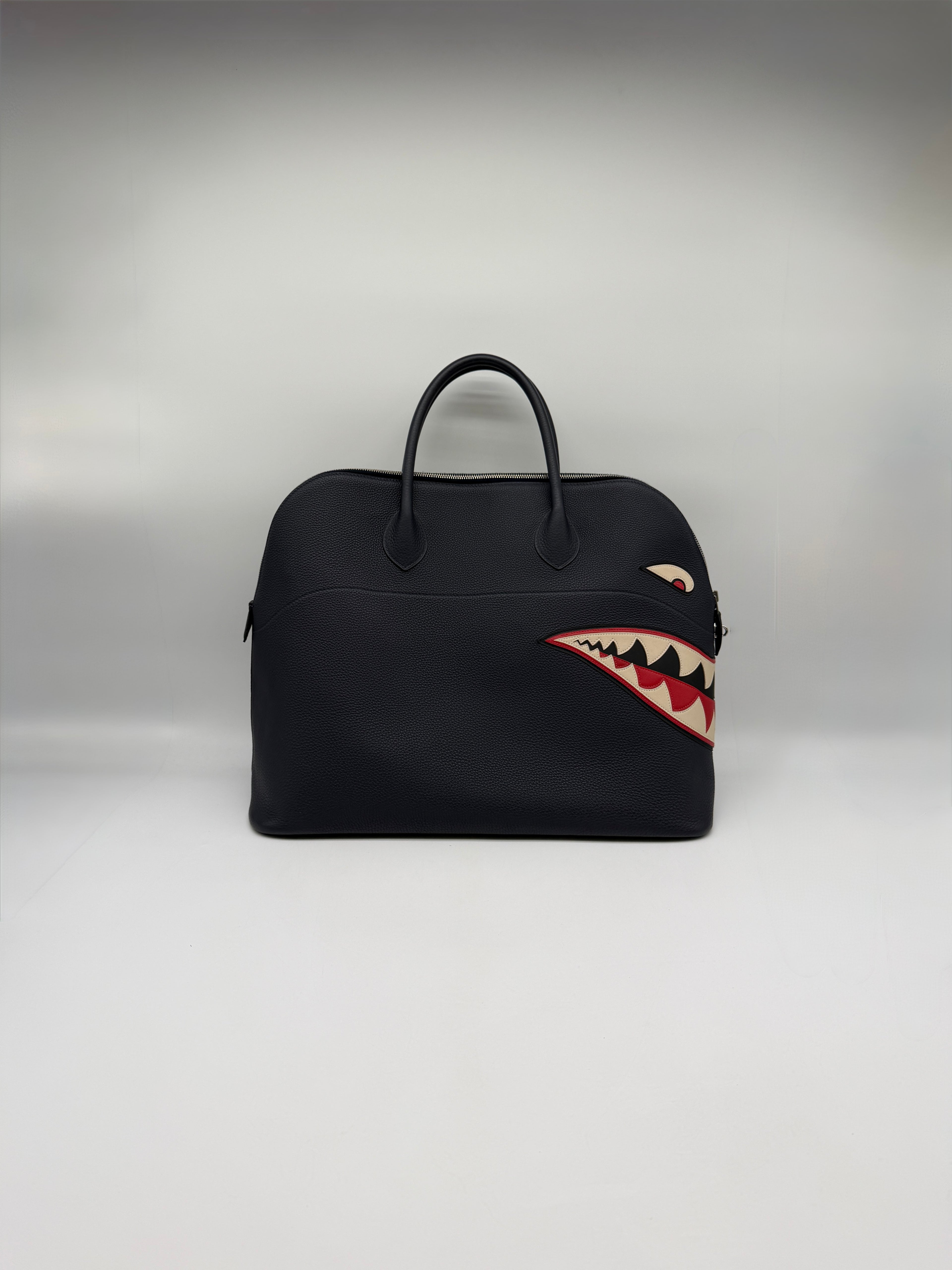 Hermès Bolide 45 Shark Bleu Nuit Togo Palladium Hardware
