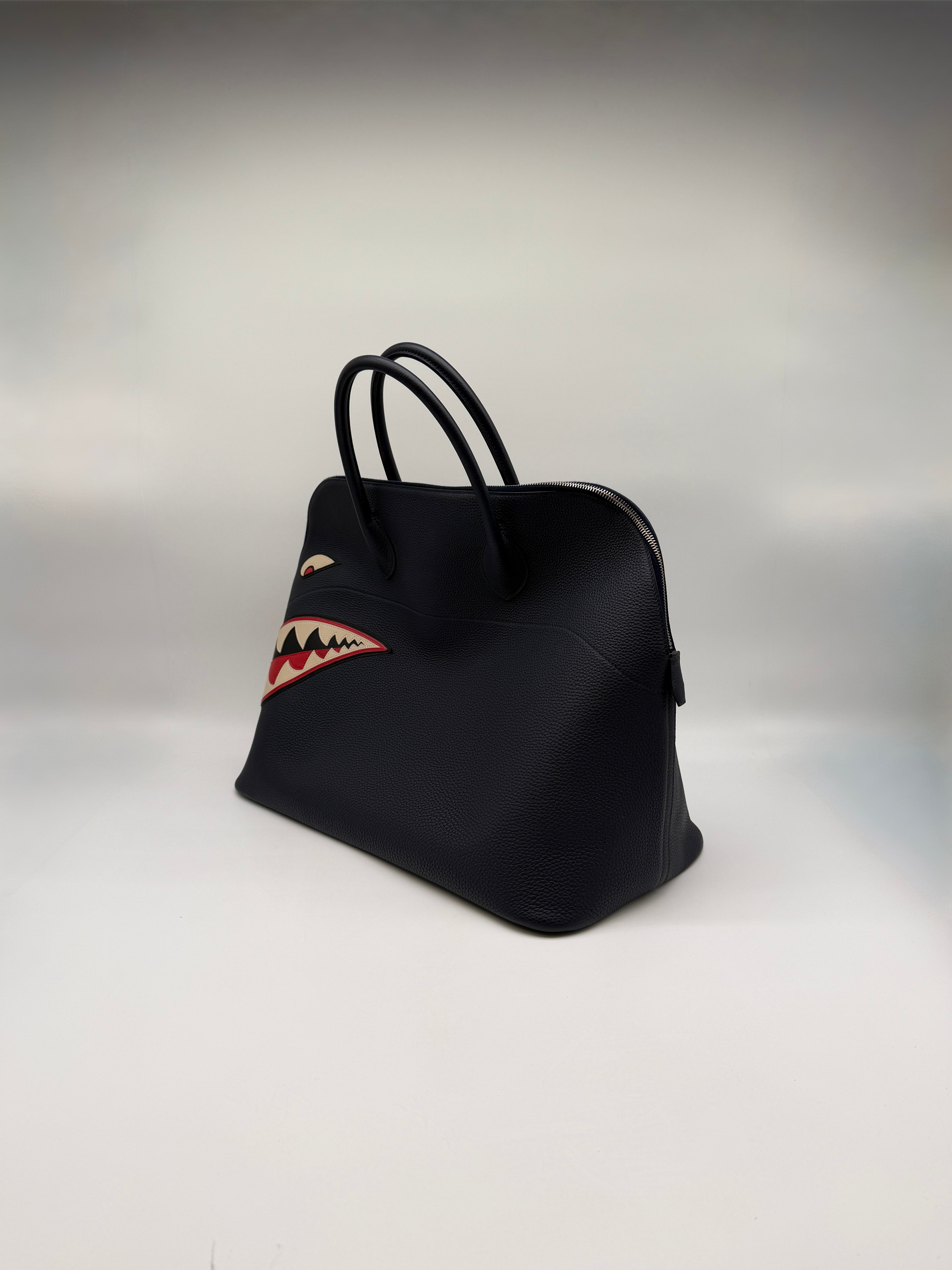 Hermès Bolide 45 Shark Bleu Nuit Togo Palladium Hardware