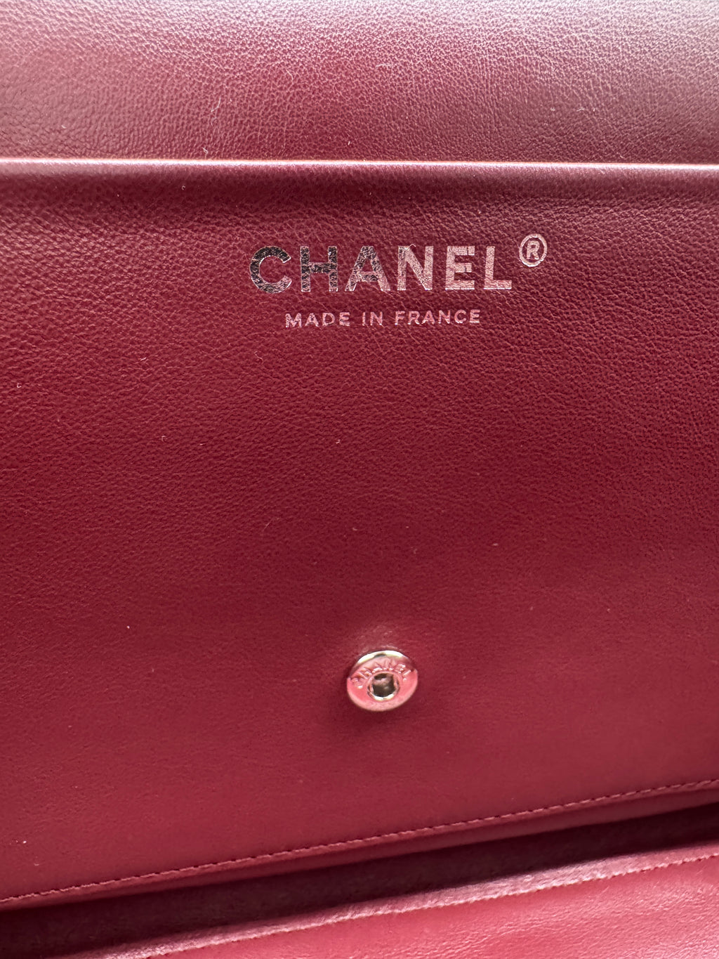 Chanel Maxi Black 32cm Silver-tone Hardweae
