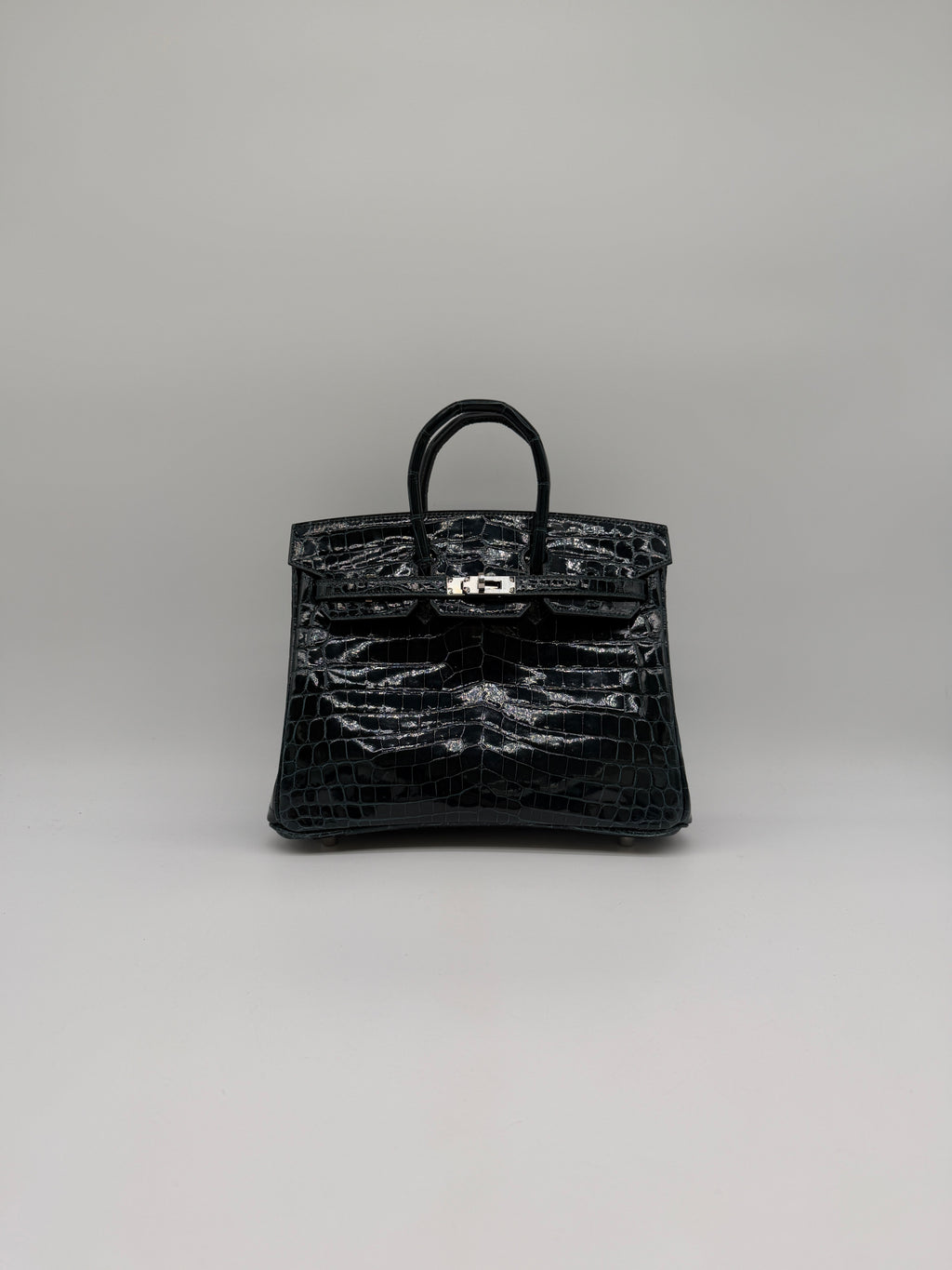 Hermès Birkin 25 Vert Cypress Shiny Nilo Palladium Hardware