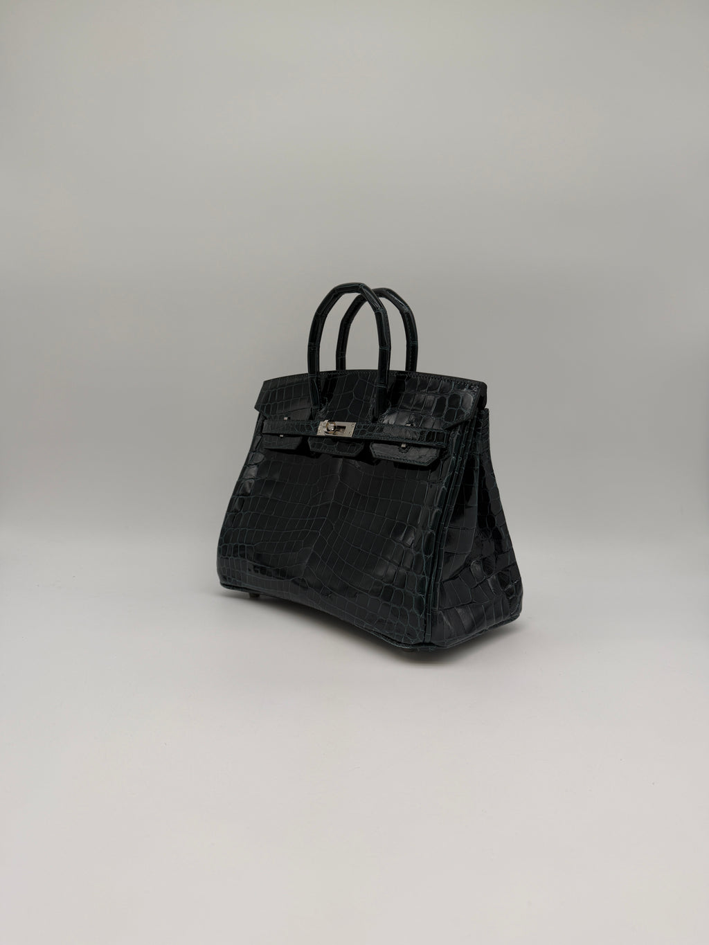 Hermès Birkin 25 Vert Cypress Shiny Nilo Palladium Hardware