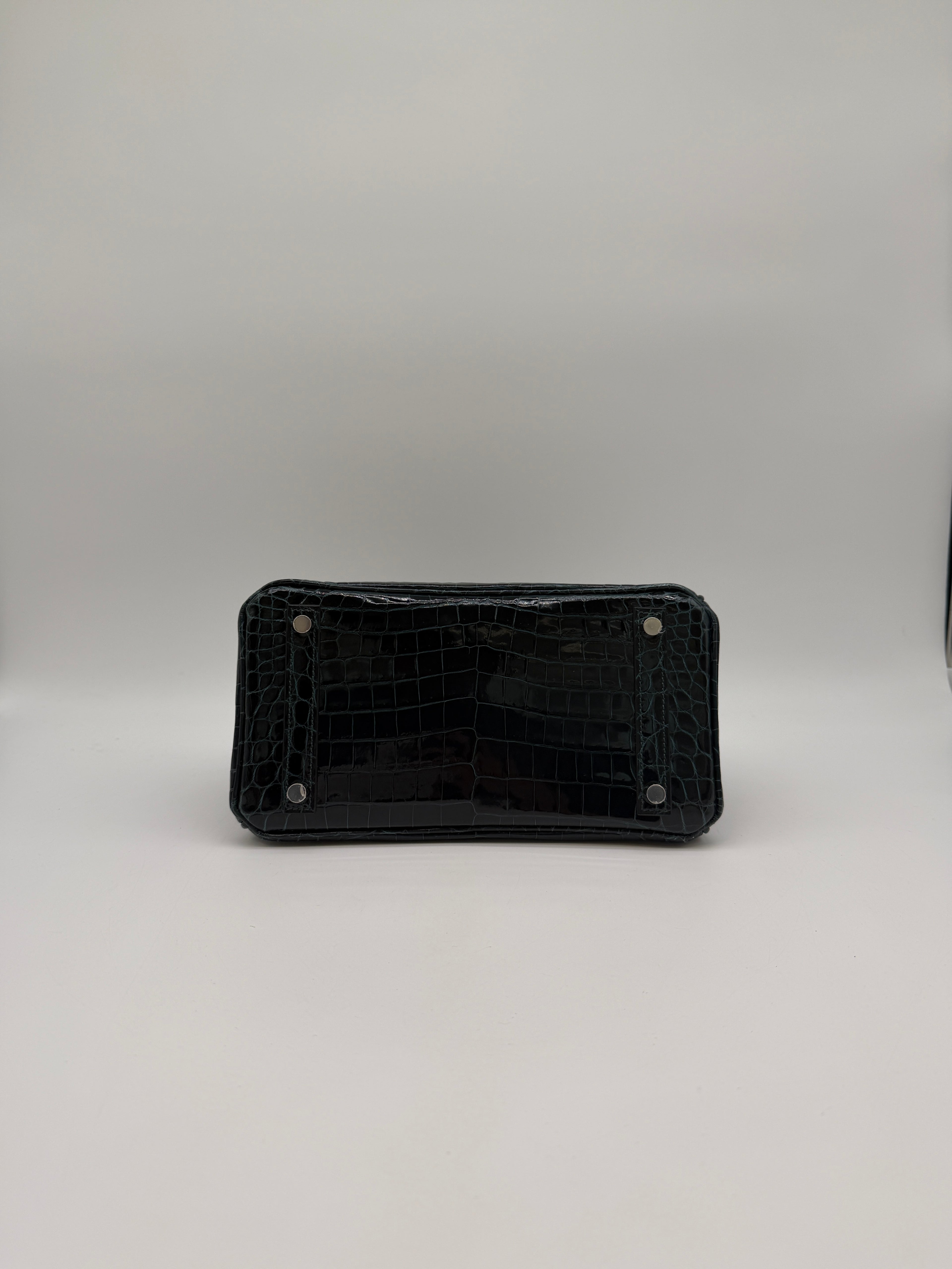 Hermès Birkin 25 Vert Cypress Shiny Nilo Palladium Hardware