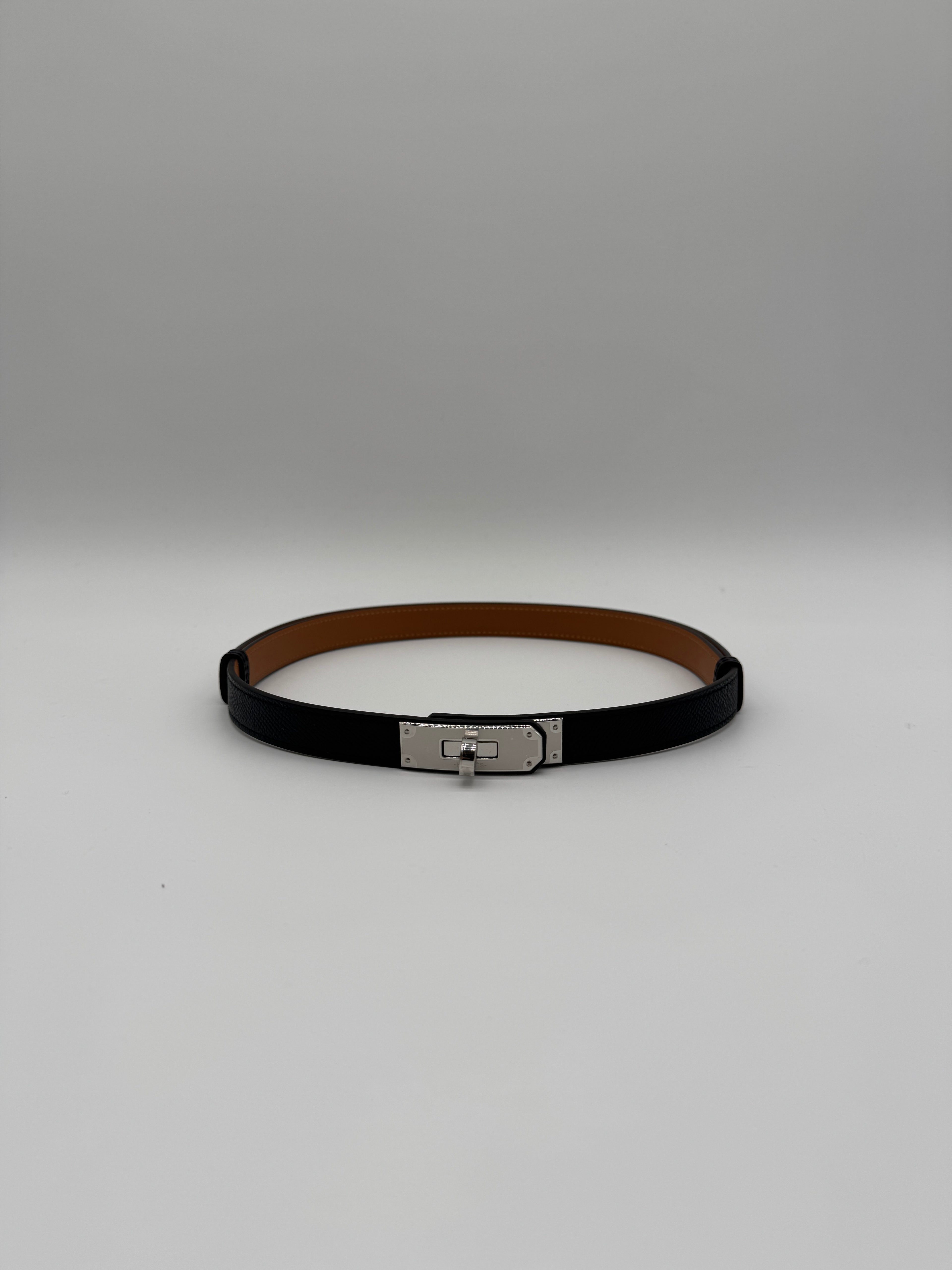 Hermès Kelly 18 Belt Noir Palladium Hardware
