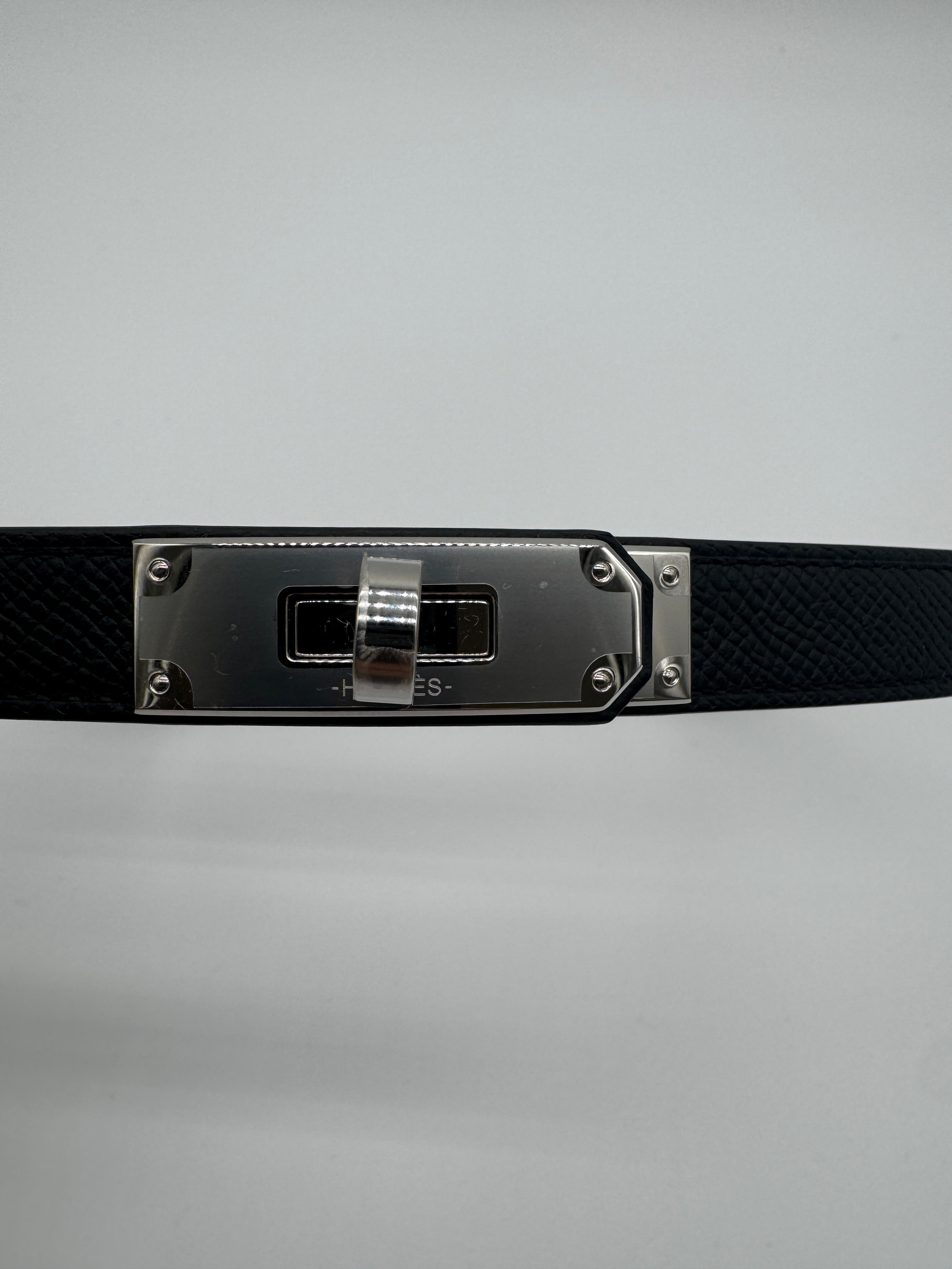 Hermès Kelly 18 Belt Noir Palladium Hardware