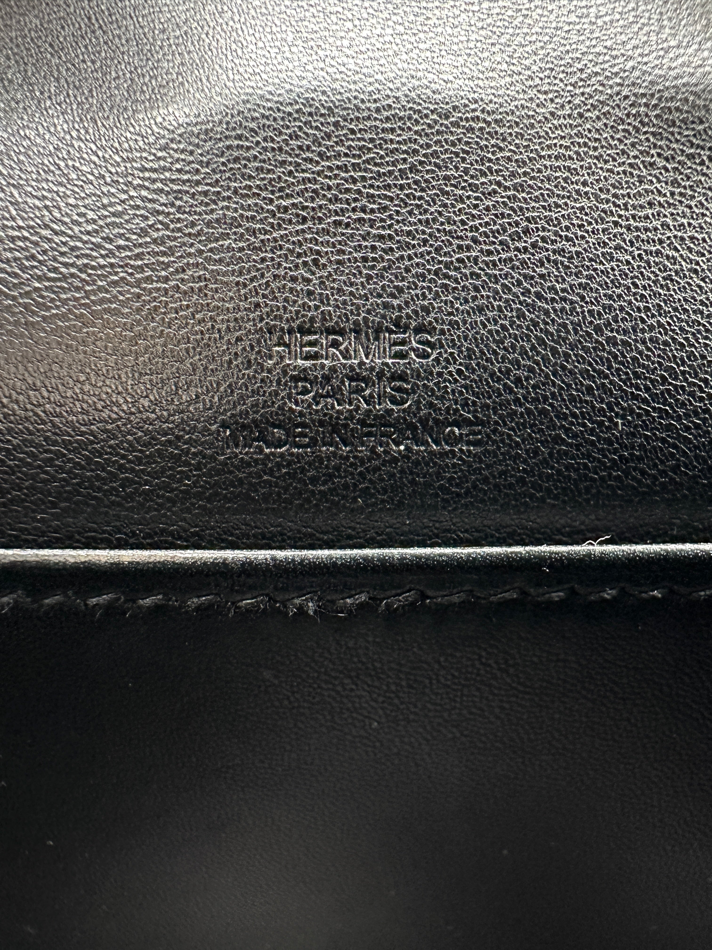 Hermès Kelly Pochette So Black Box Leather