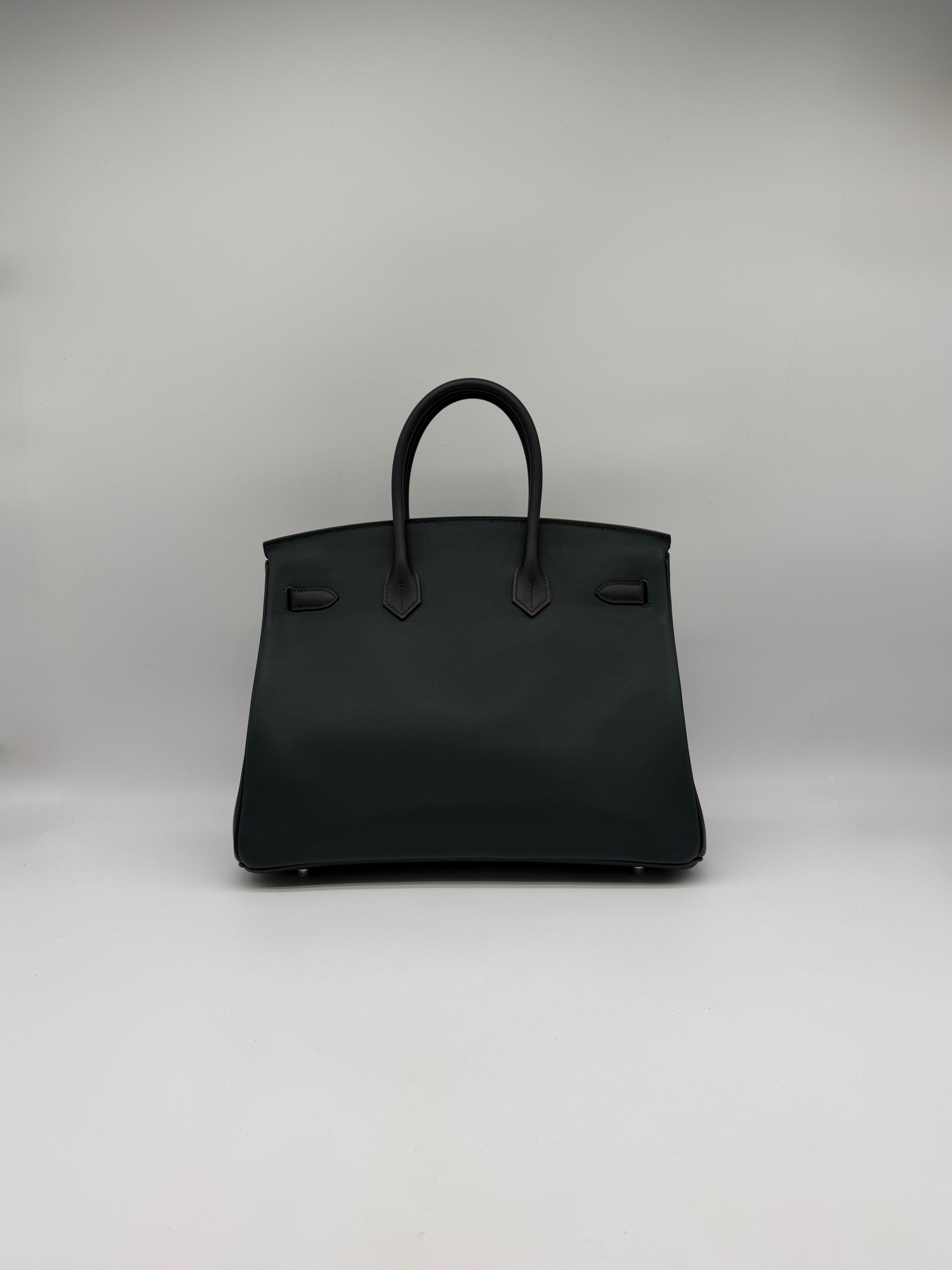 Hermès Birkin 35 HHS Vert Foncé - Noir Swift  Palladium Hardware