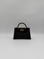 Hermès Mini Kelly Black Gold Hardware