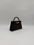 Hermès Mini Kelly Black Gold Hardware