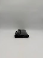 Hermès Kelly Cut Black Shiny Porosus Palladium Hardware