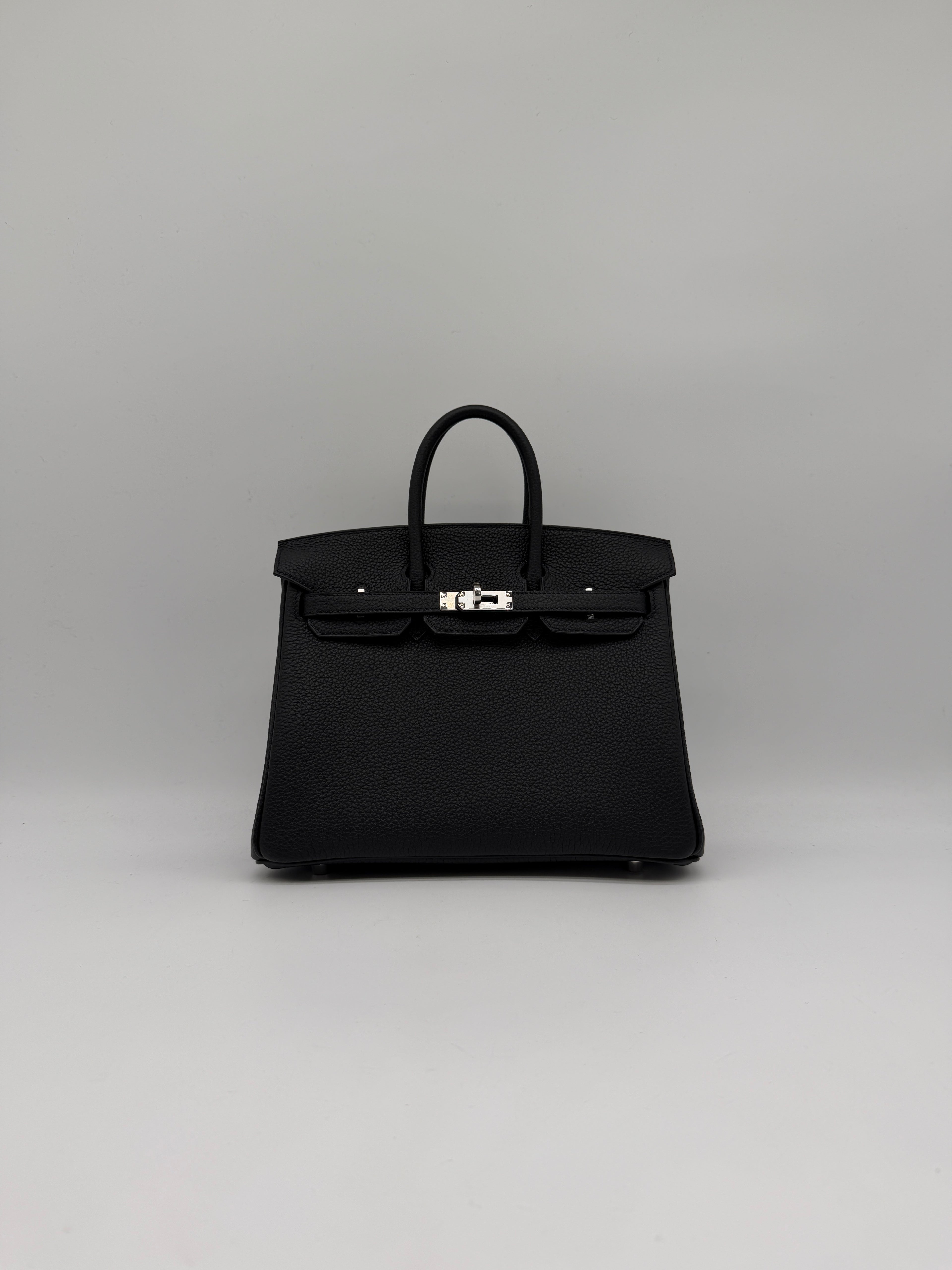 Hermès Birkin 25 Black Togo Palladium Hardware