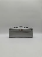 Hermès Kelly Cut Argent Chevre Palladium Hardware