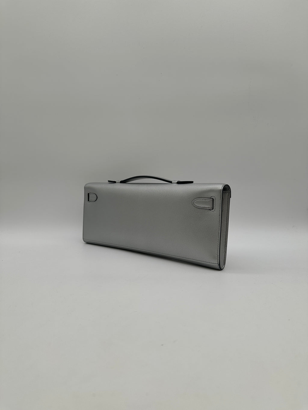 Hermès Kelly Cut Argent Chevre Palladium Hardware