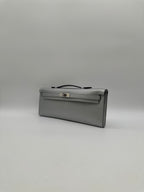 Hermès Kelly Cut Argent Chevre Palladium Hardware