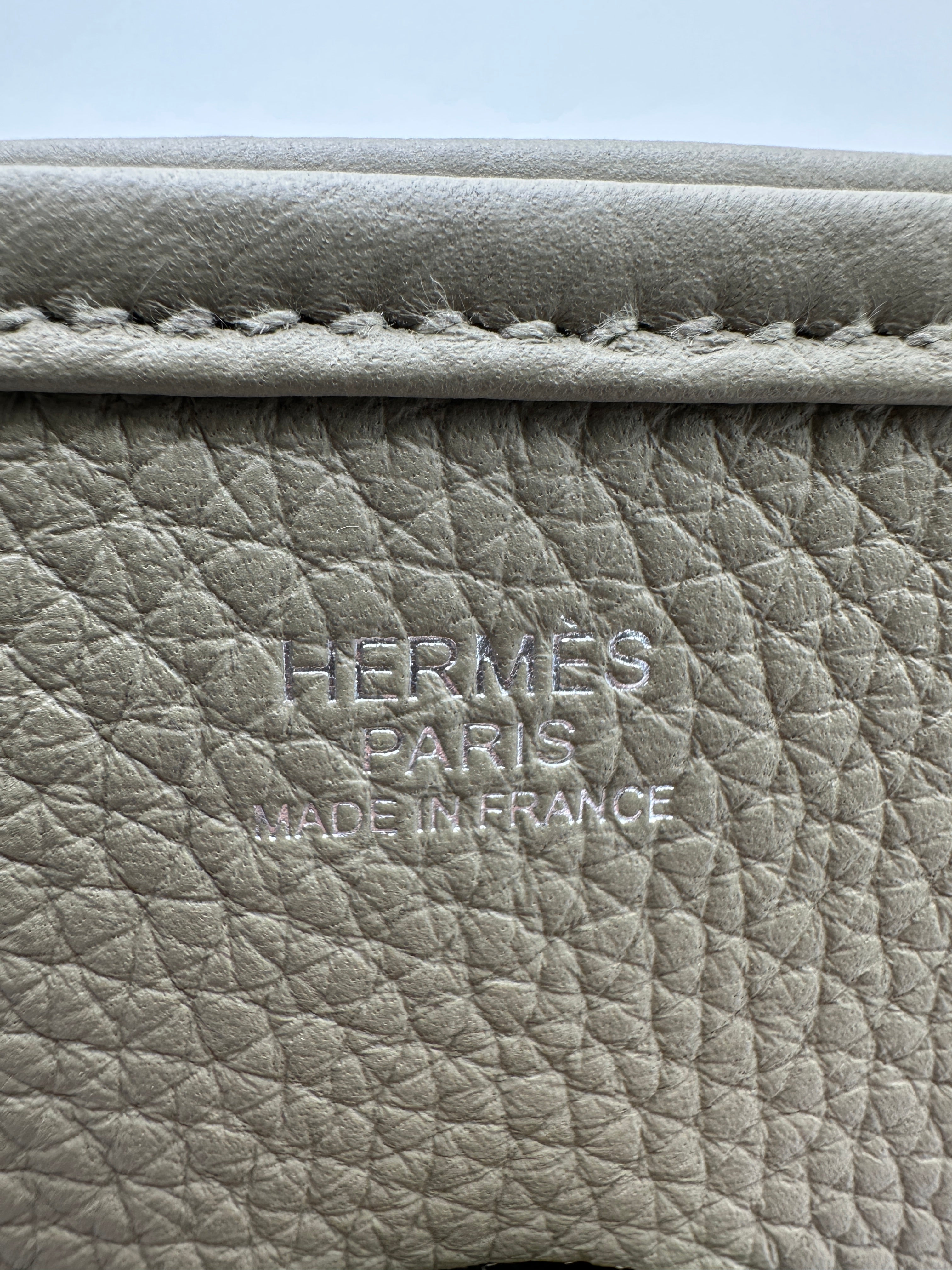 Hermès Evelyne III 29 Sauge Taurillon Clemence Palladium Hardware