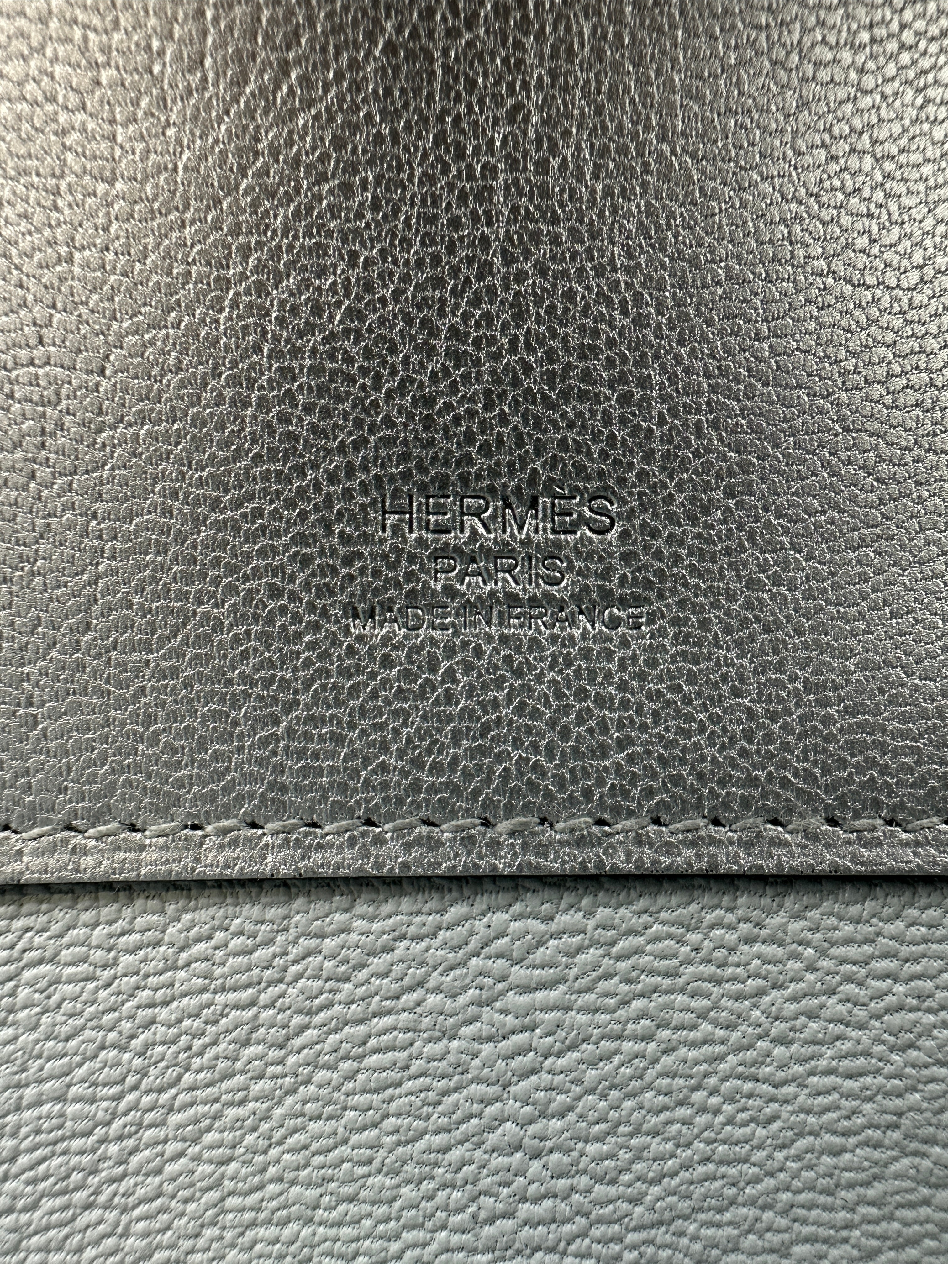 Hermès Kelly Cut Argent Chevre Palladium Hardware