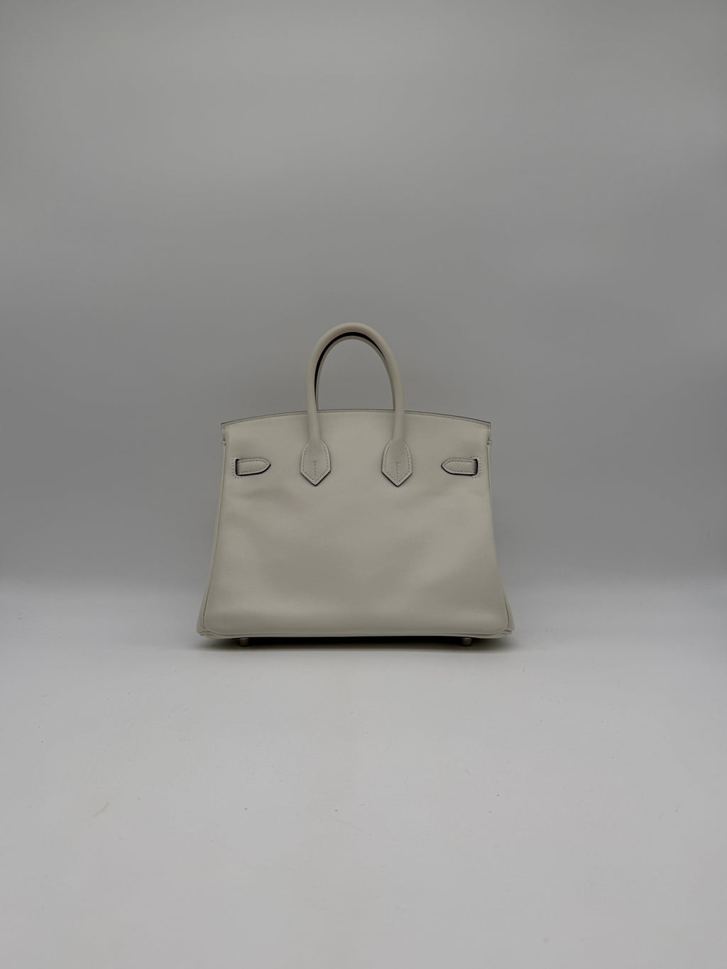 Hermès Birkin 25 In and Out Blanc/Orange Swift Palladium Hardware