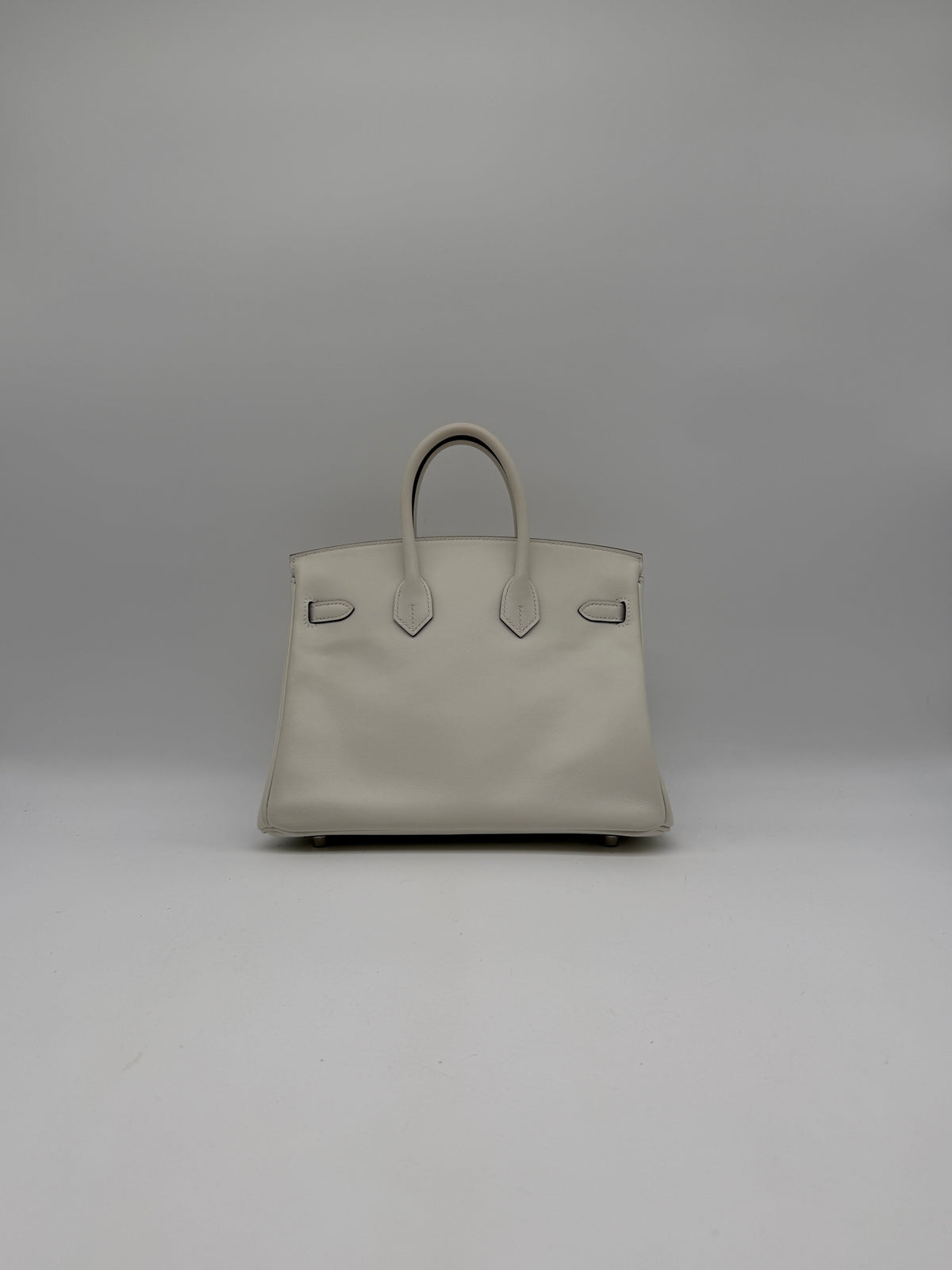 Hermès Birkin 25 In and Out Blanc/Orange Swift Palladium Hardware