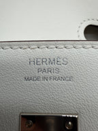 Hermès Birkin 25 In and Out Blanc/Orange Swift Palladium Hardware