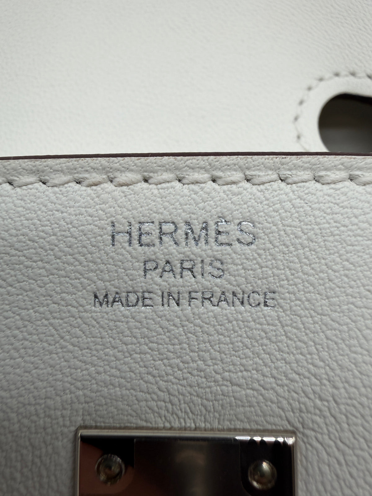 Hermès Birkin 25 In and Out Blanc/Orange Swift Palladium Hardware