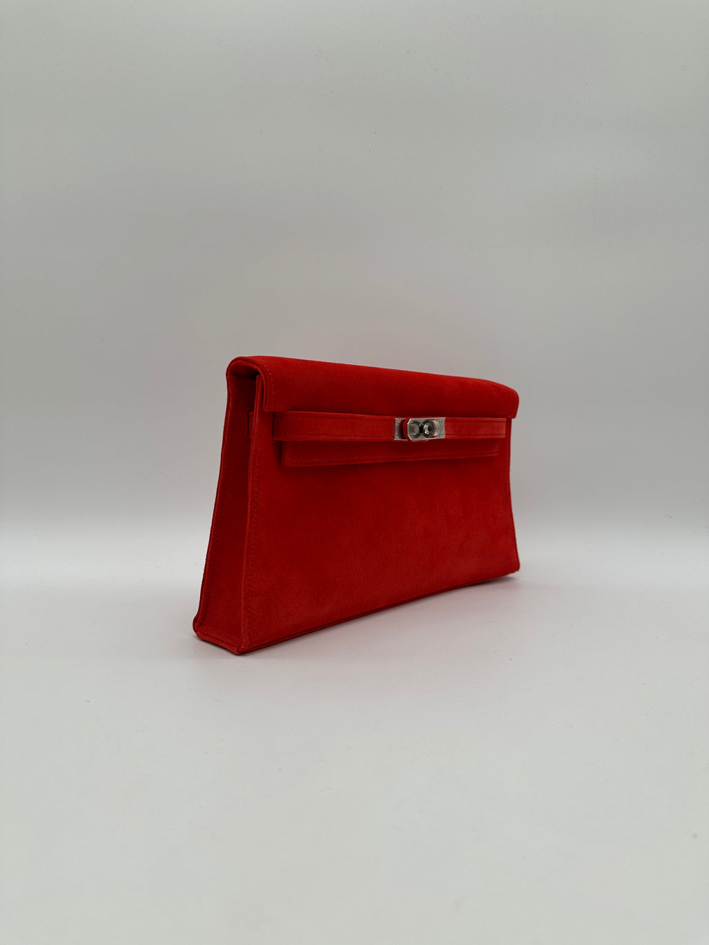 Hermès Kelly Elan Doblis Capucine Suede Palladium Hardware