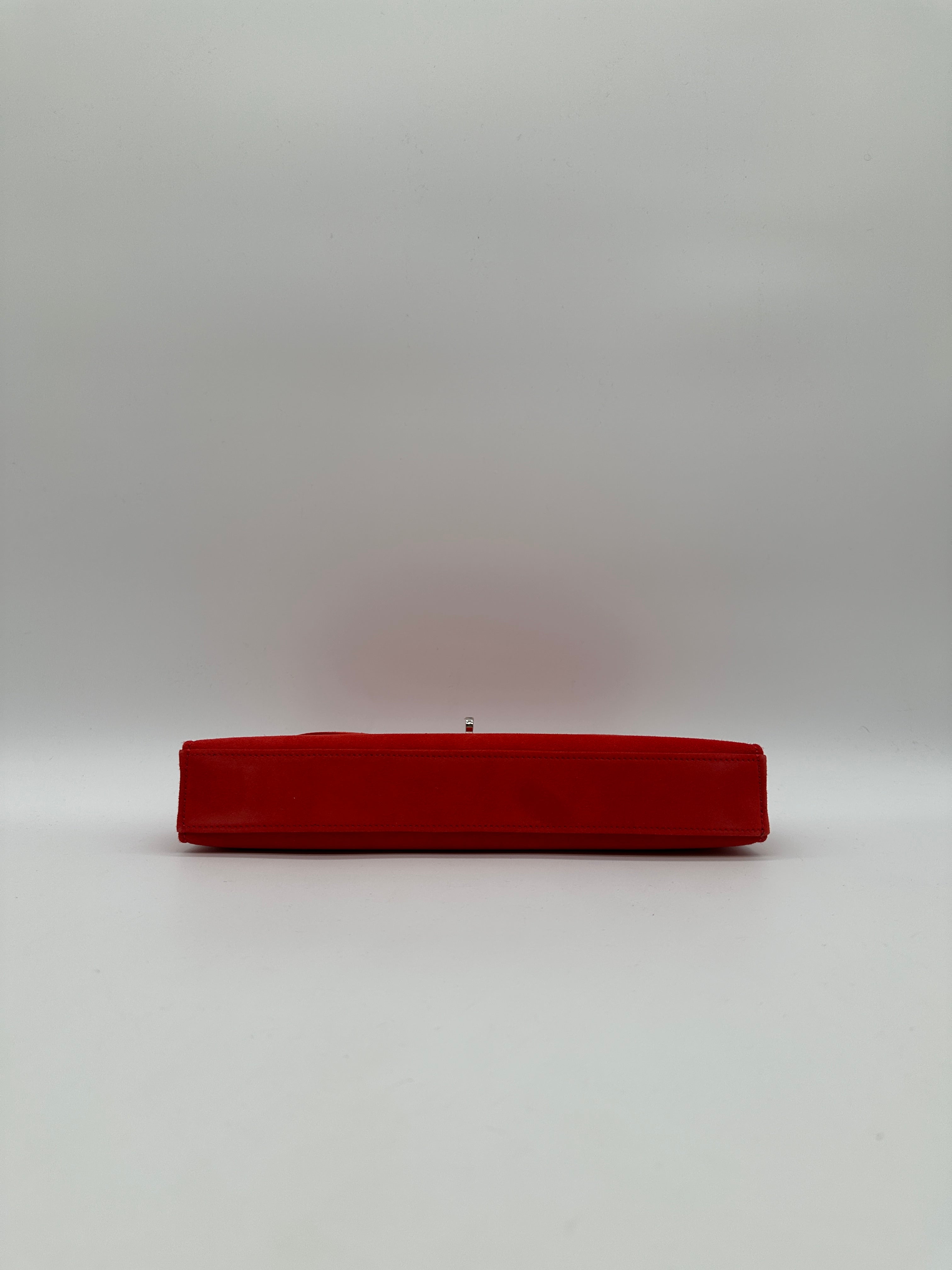Hermès Kelly Elan Doblis Capucine Suede Palladium Hardware