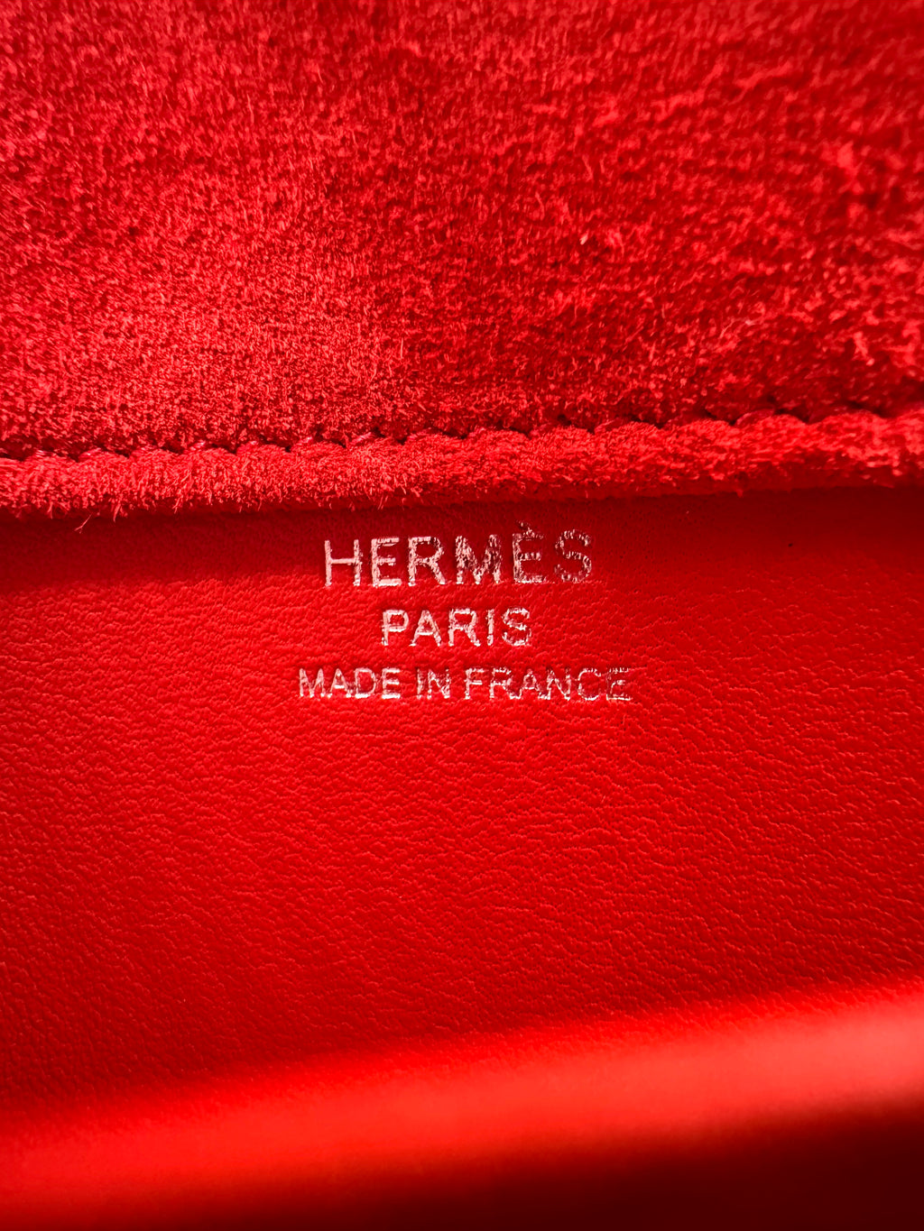 Hermès Kelly Elan Doblis Capucine Suede Palladium Hardware