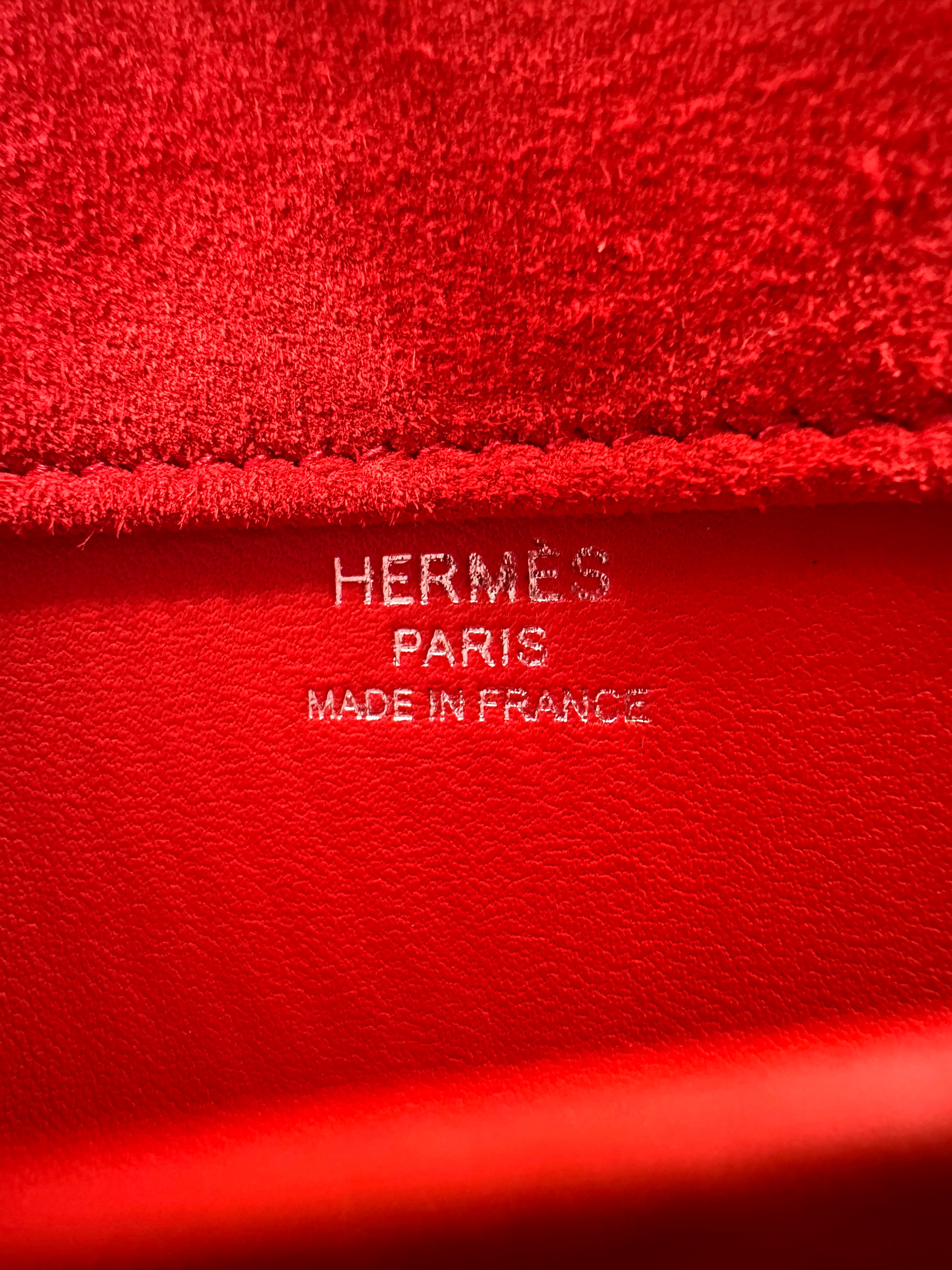 Hermès Kelly Elan Doblis Capucine Suede Palladium Hardware
