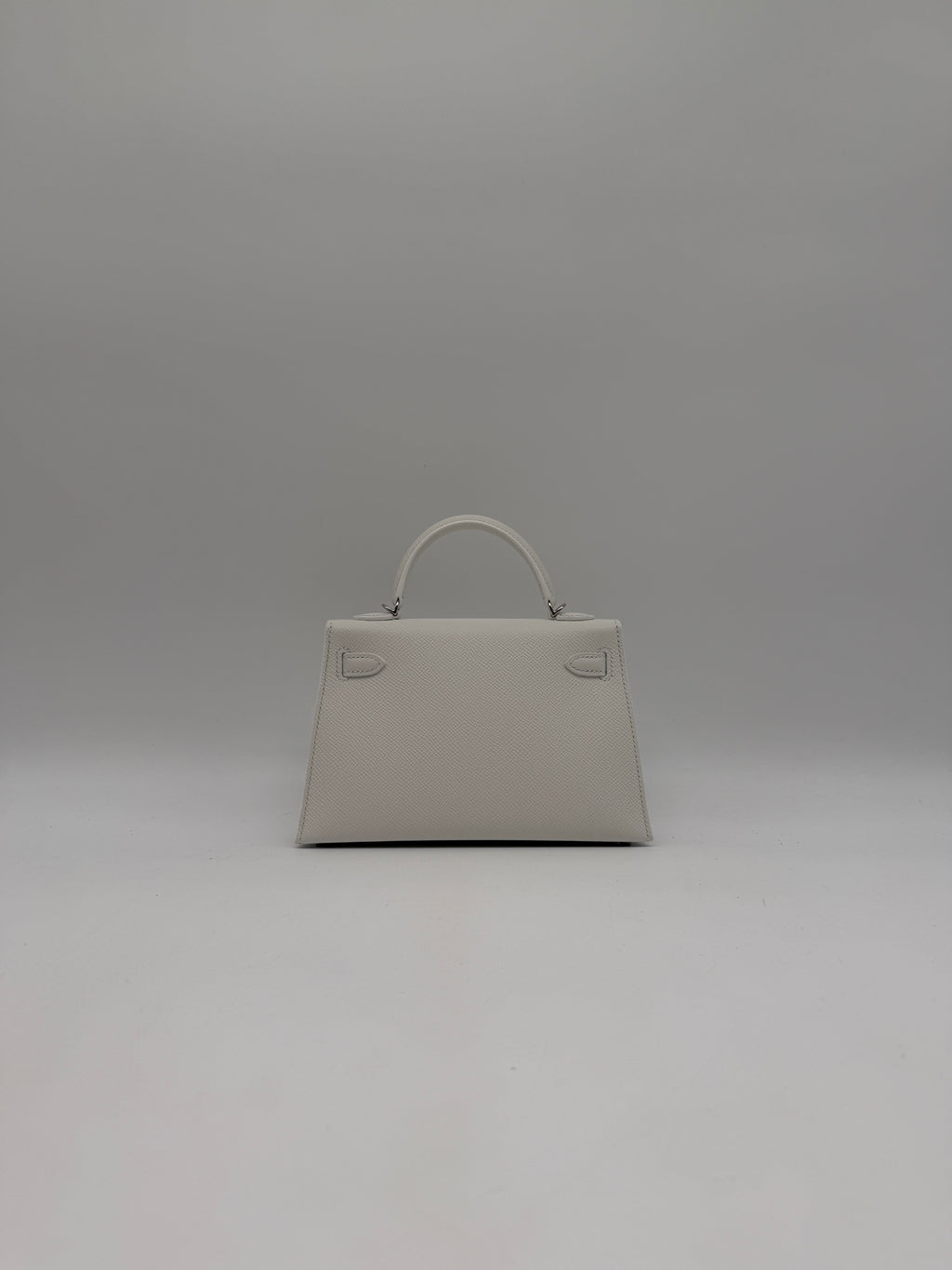 Hermès Mini Kelly White Epsom Palladium Hardware