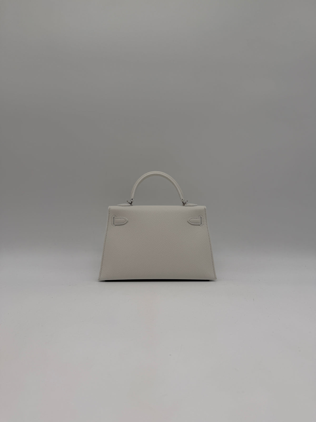 Hermès Mini Kelly White Epsom Palladium Hardware