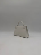 Hermès Mini Kelly White Epsom Palladium Hardware