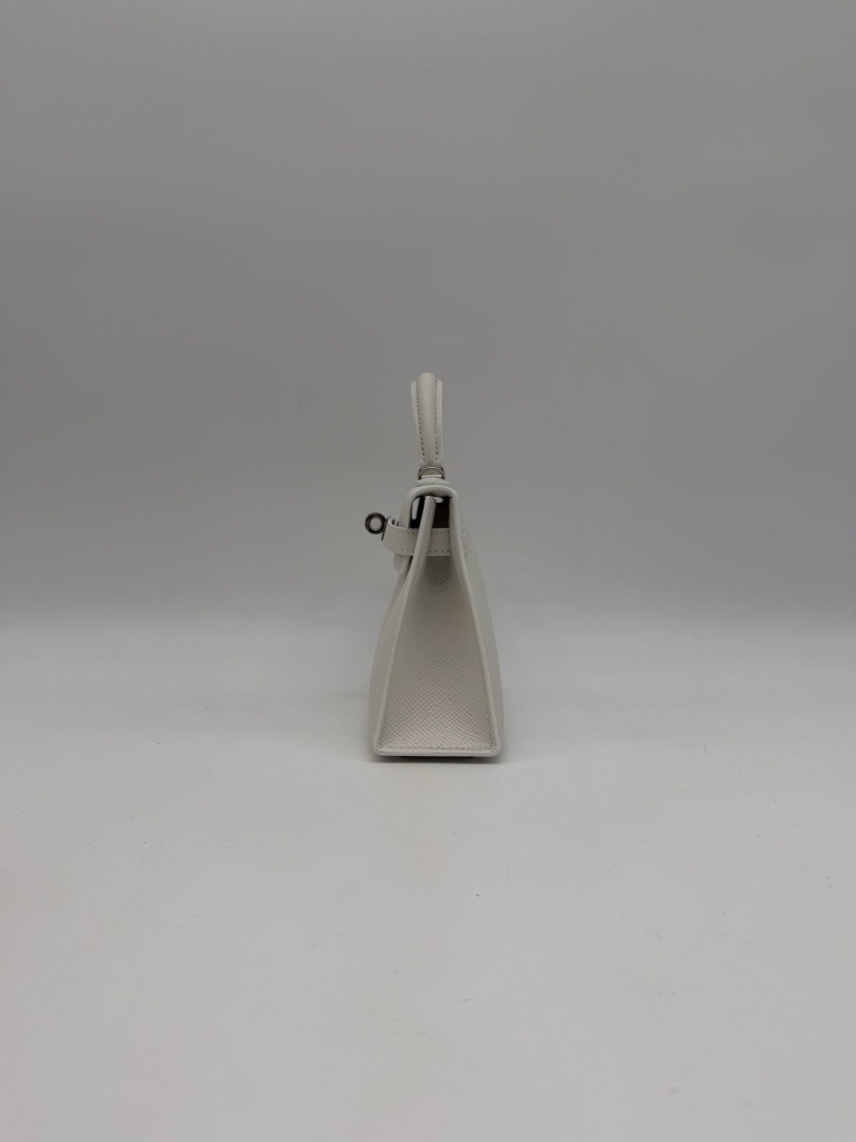 Hermès Mini Kelly White Epsom Palladium Hardware