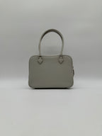 Hermès Mini Plume Chevre Gris Perle Palladium Hardware