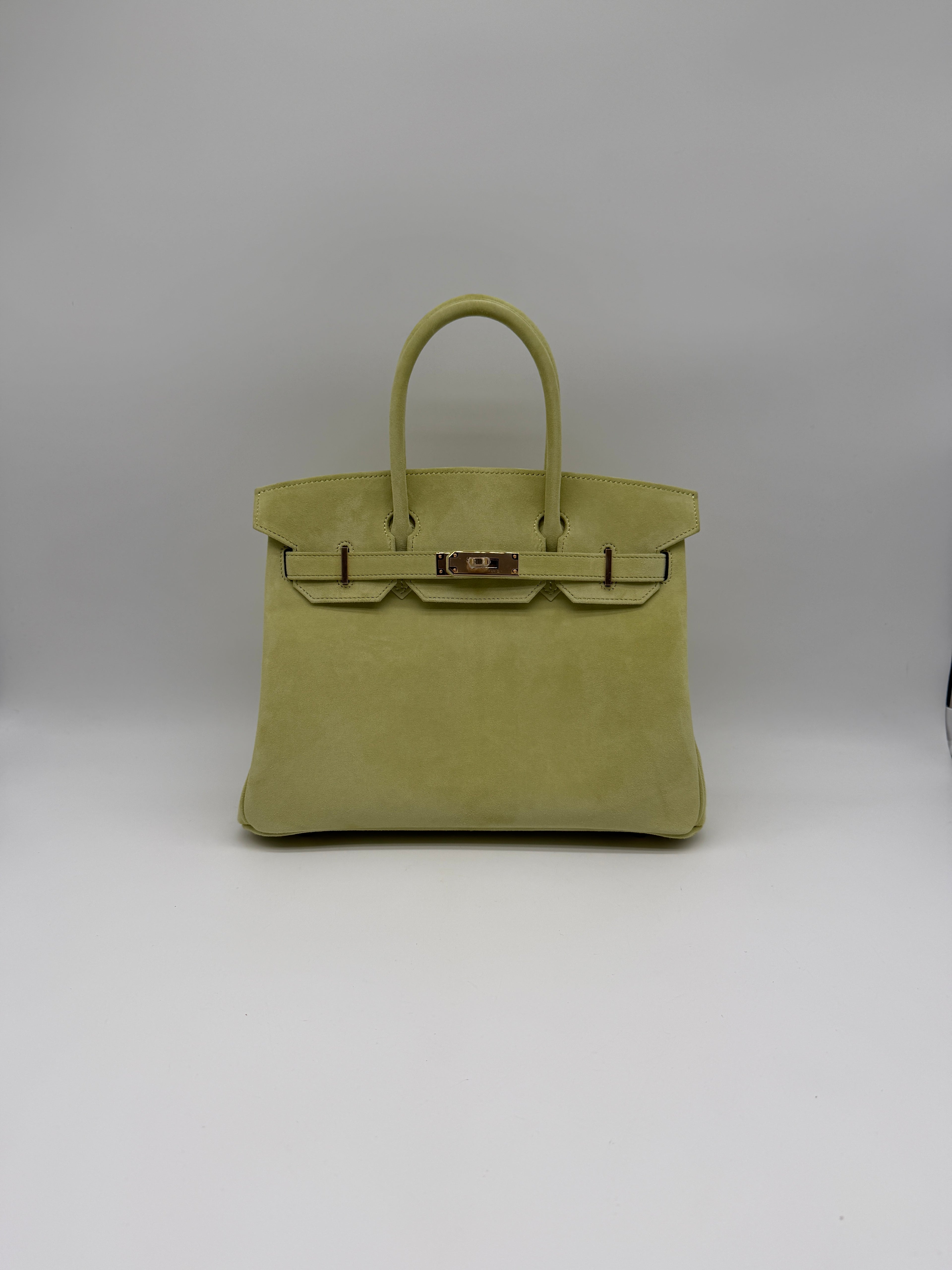 Hermès Birkin 30 Tilleul Doblis Permabrass Hardware