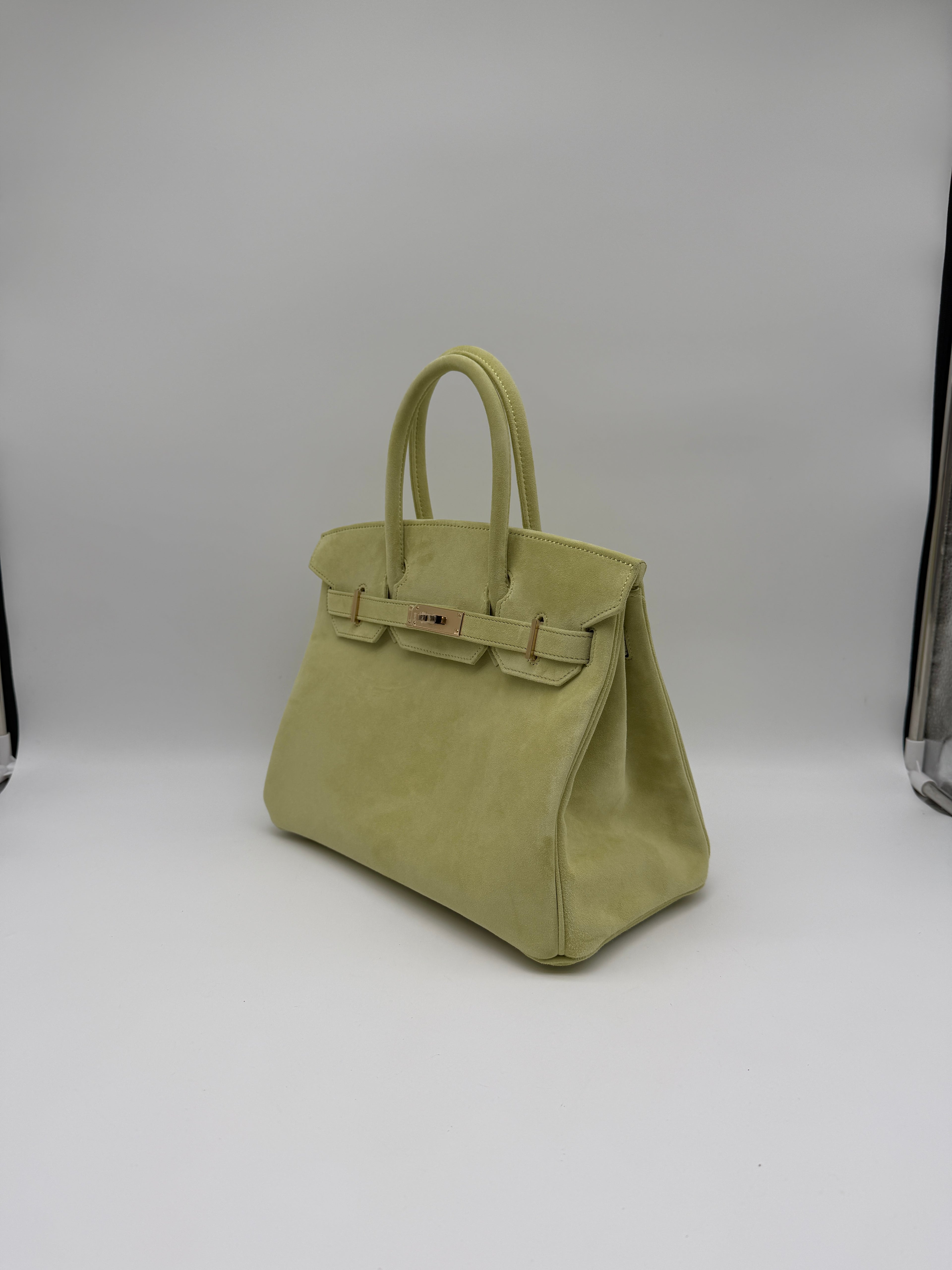 Hermès Birkin 30 Tilleul Doblis Permabrass Hardware