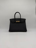 Hermès Birkin 30 Black Togo Permabrass Hardware