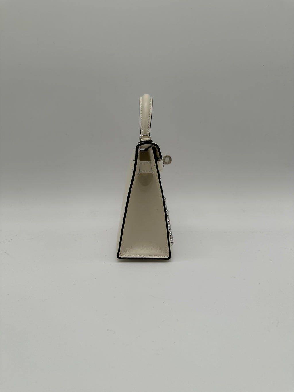 Hermès Mini Kelly Cloute Cream Palladium Hardware G