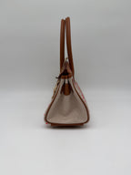 Hermès Birkin 29 Shoulder Toile & Gold Swift Palladium Hardware