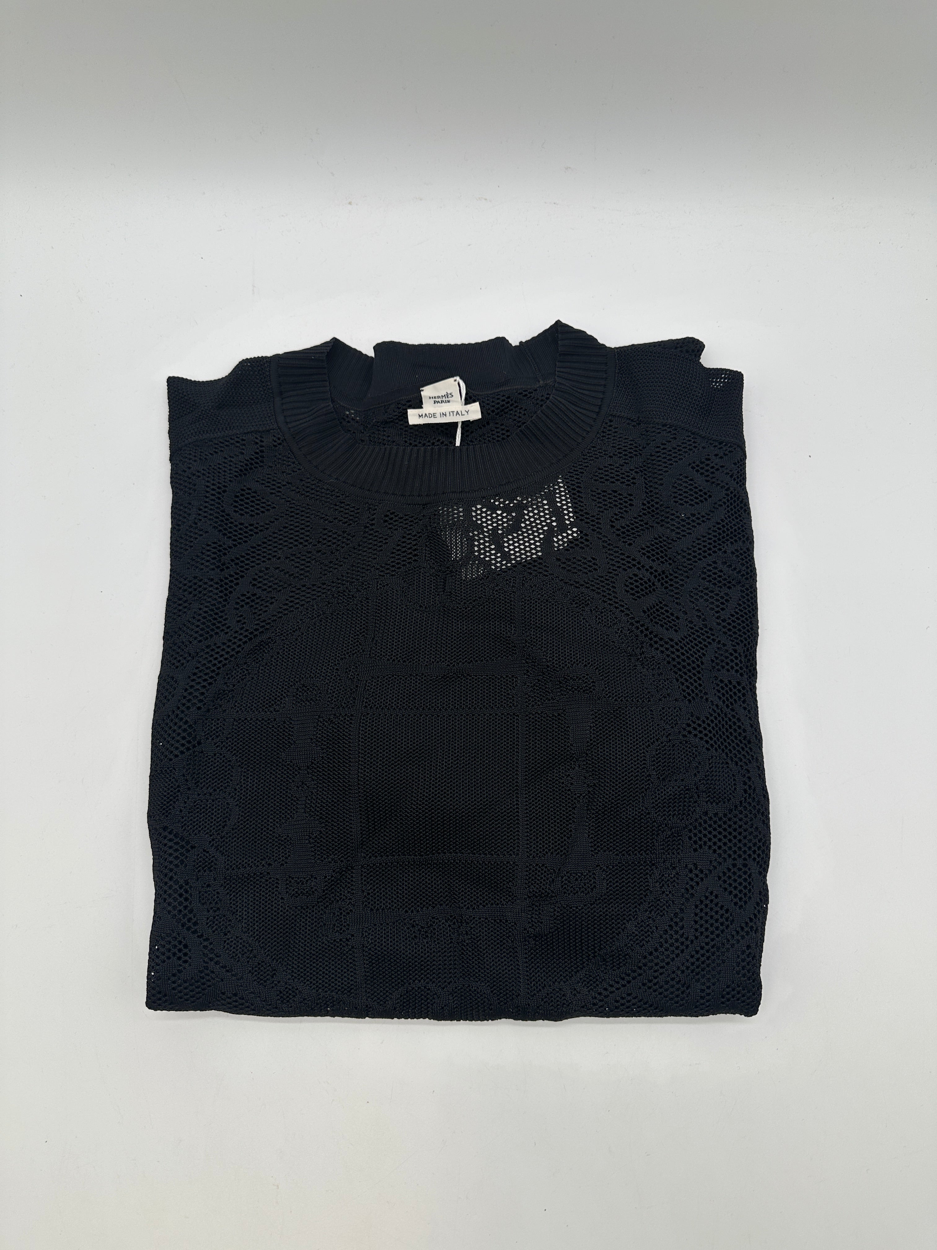 Hermès "Mors Et Gourmettes" Long-Sleeve Sweater Black