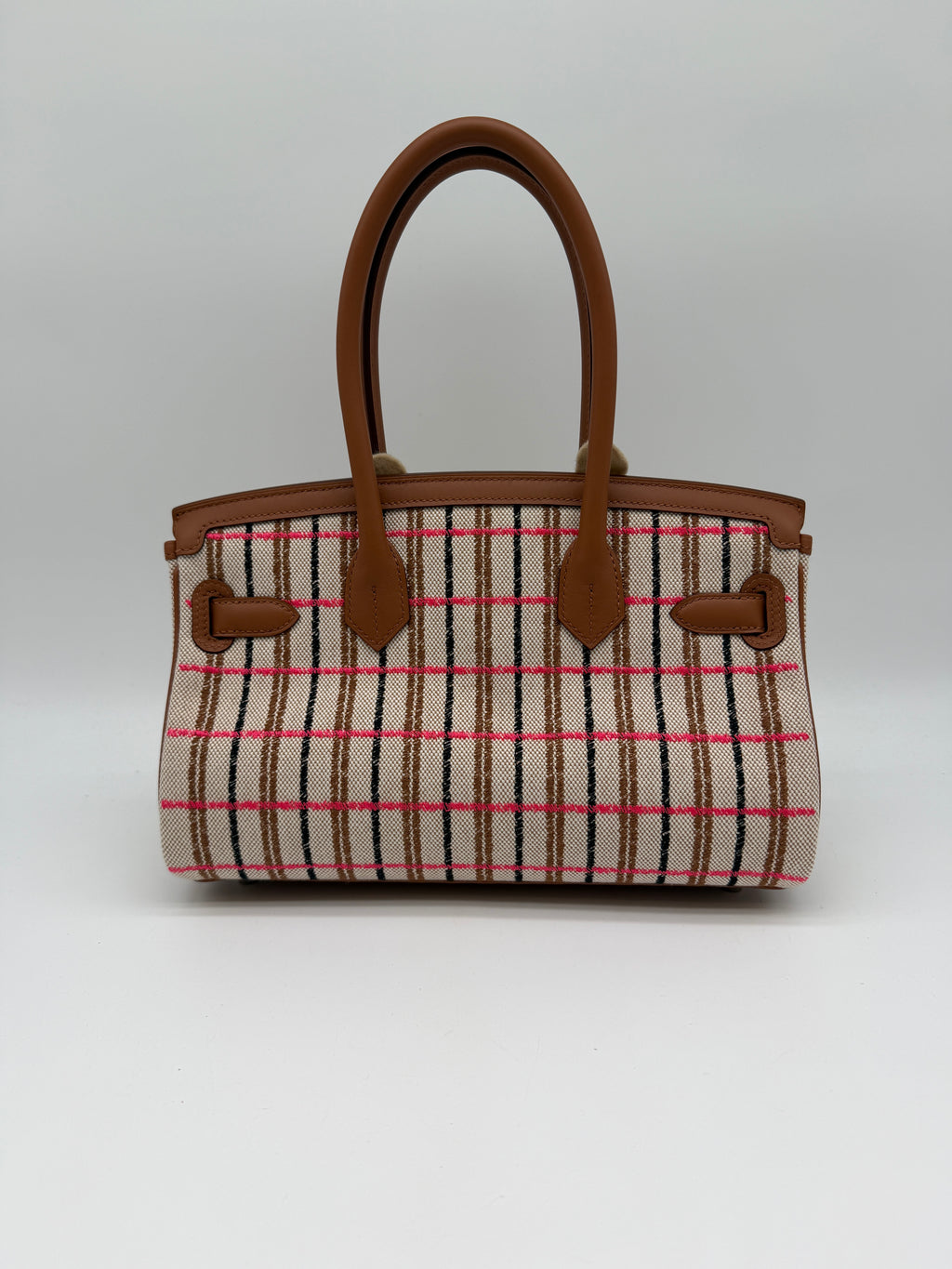 Hermès Birkin 29 Shoulder Toile & Gold Swift Palladium Hardware