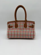 Hermès Birkin 29 Shoulder Toile & Gold Swift Palladium Hardware
