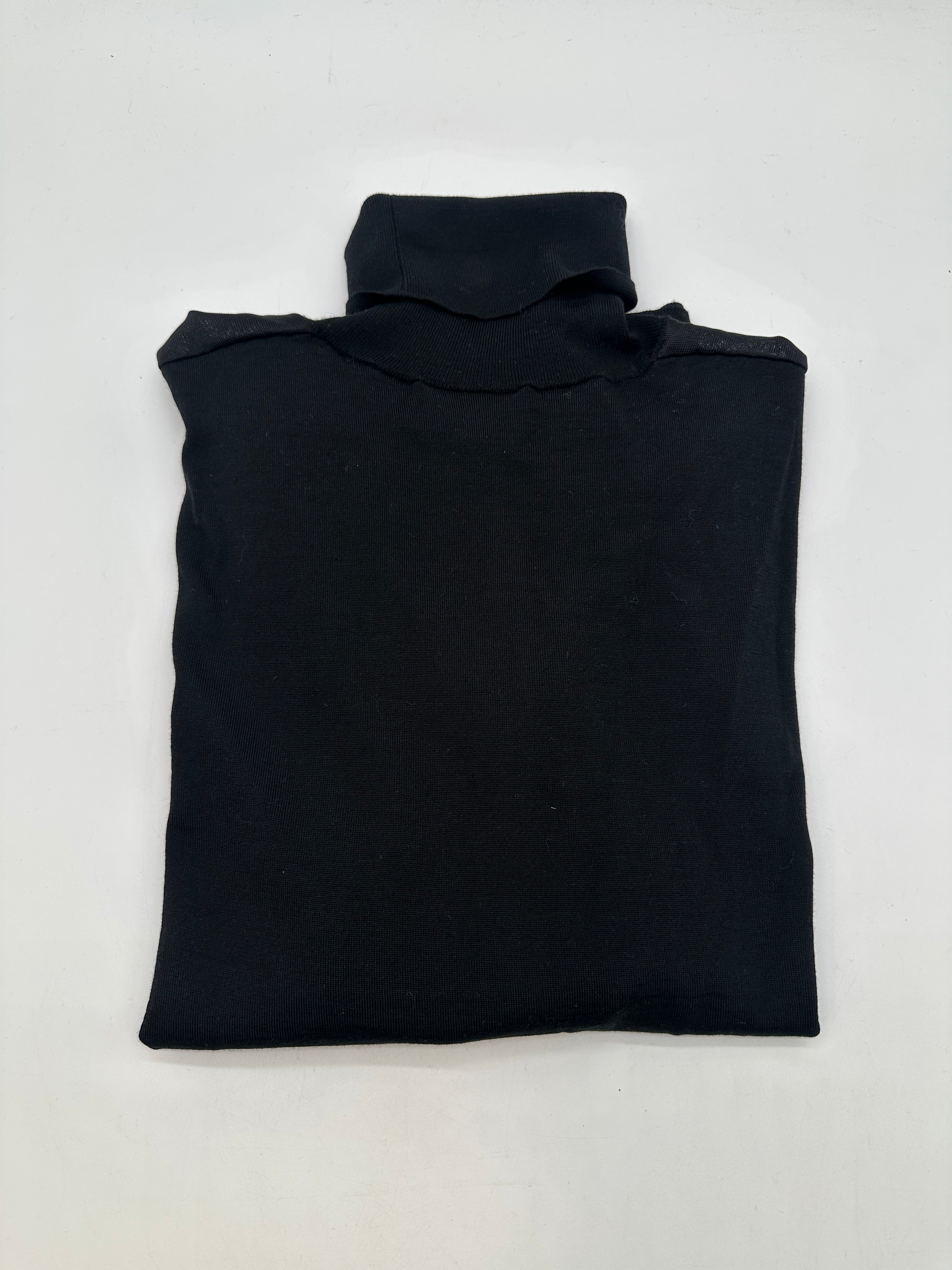Hermès "Decadre Laine & Soie" Turtleneck Sweater Noir