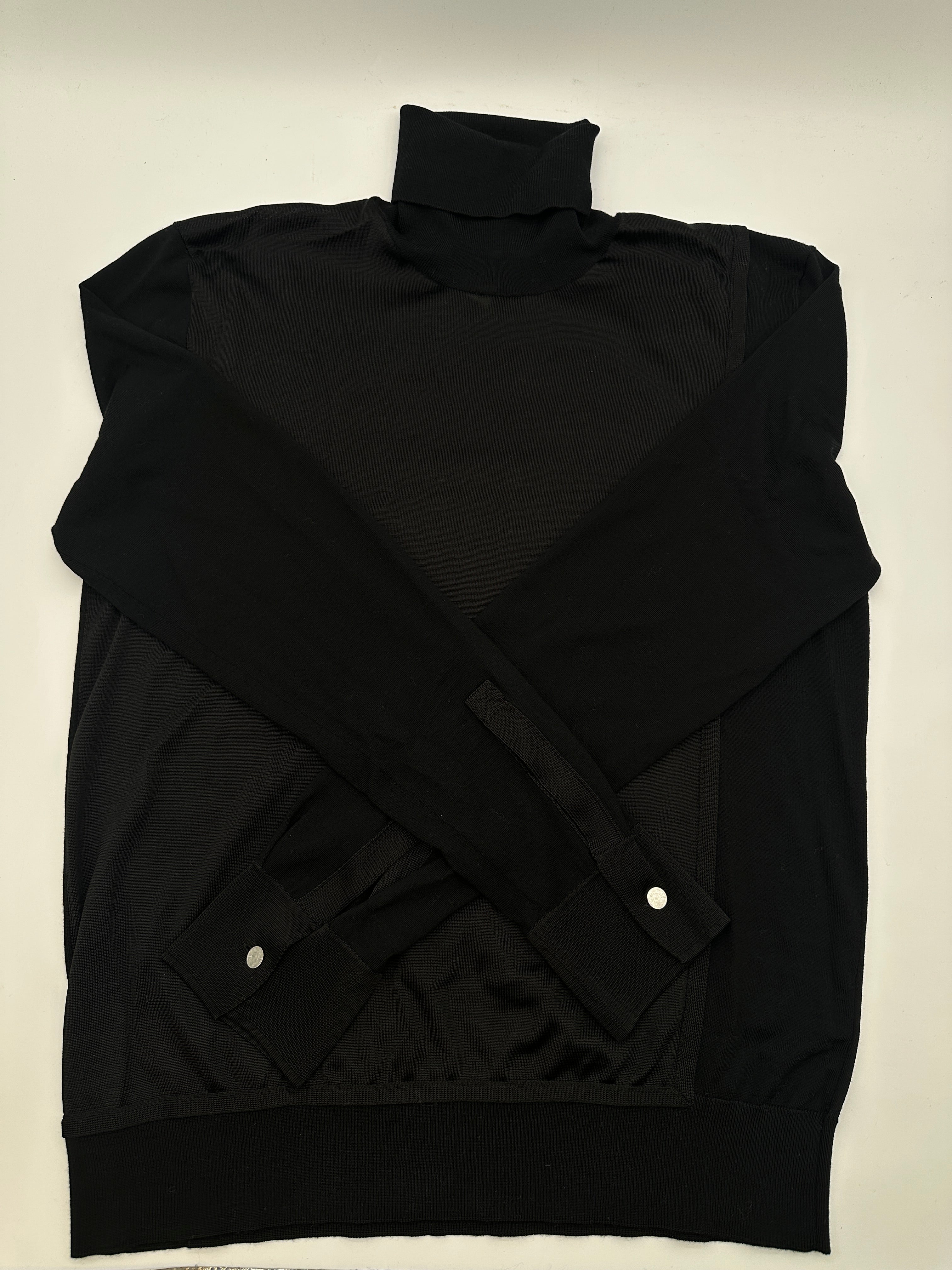 Hermès "Decadre Laine & Soie" Turtleneck Sweater Noir