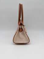 Hermès Birkin 29 Shoulder Toile & Gold Swift Palladium Hardware