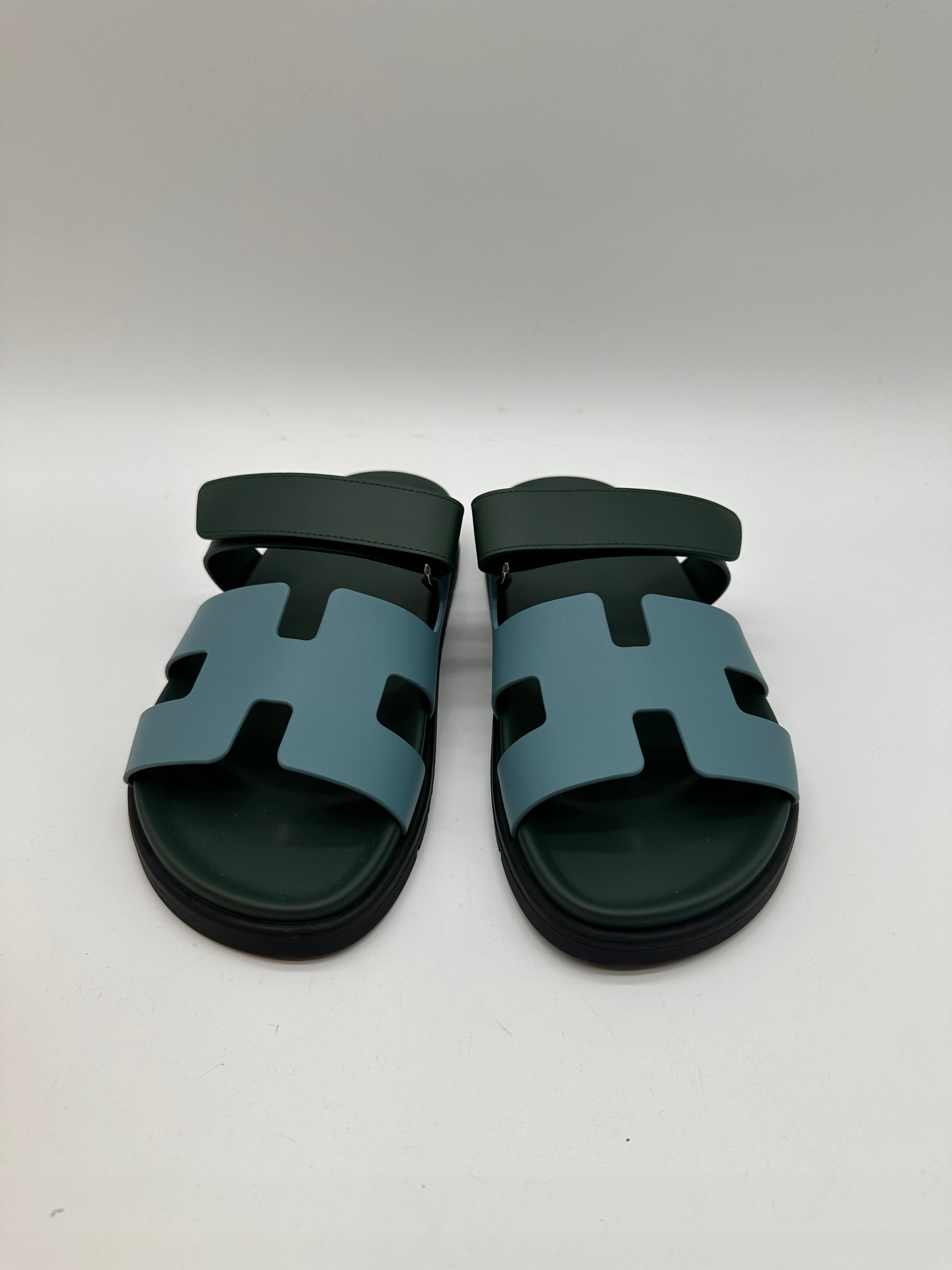 Hermès Chypre Sandal bleu citadin/vert bouteille