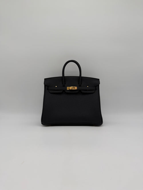 Hermès Birkin 25 Black Togo Gold Hardware