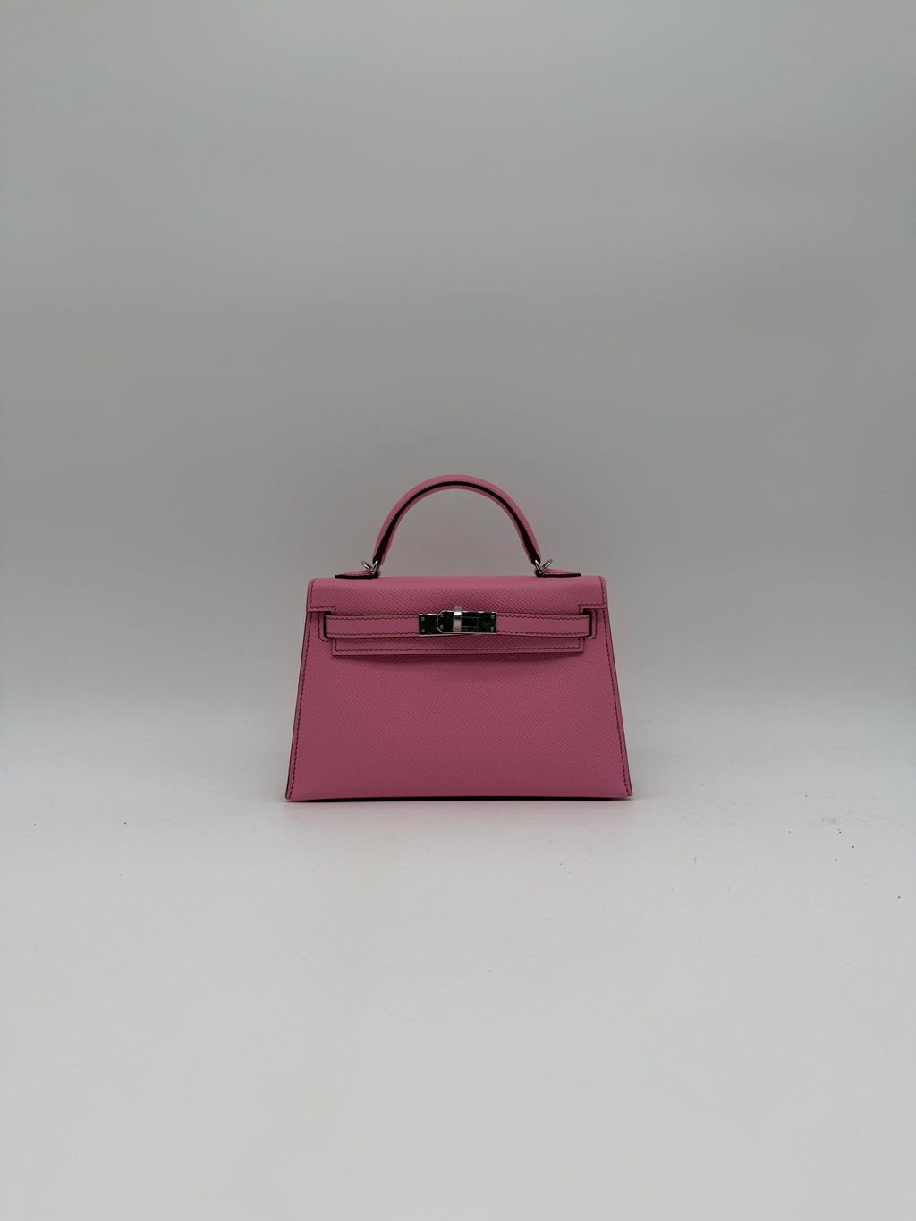 Hermès Mini Kelly Bubblegum Epsom Palladium Hardware