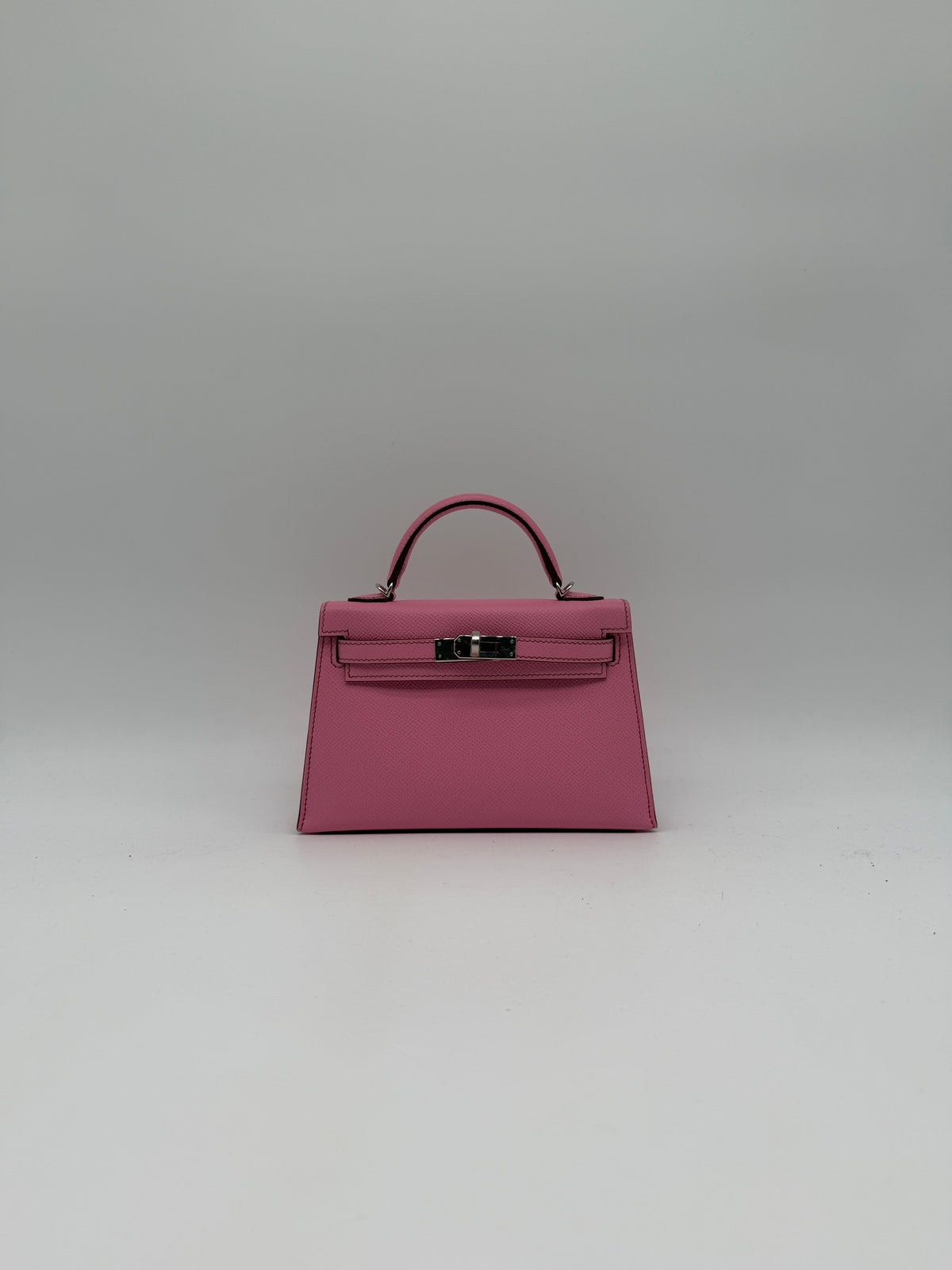 Hermès Mini Kelly Bubblegum Epsom Palladium Hardware
