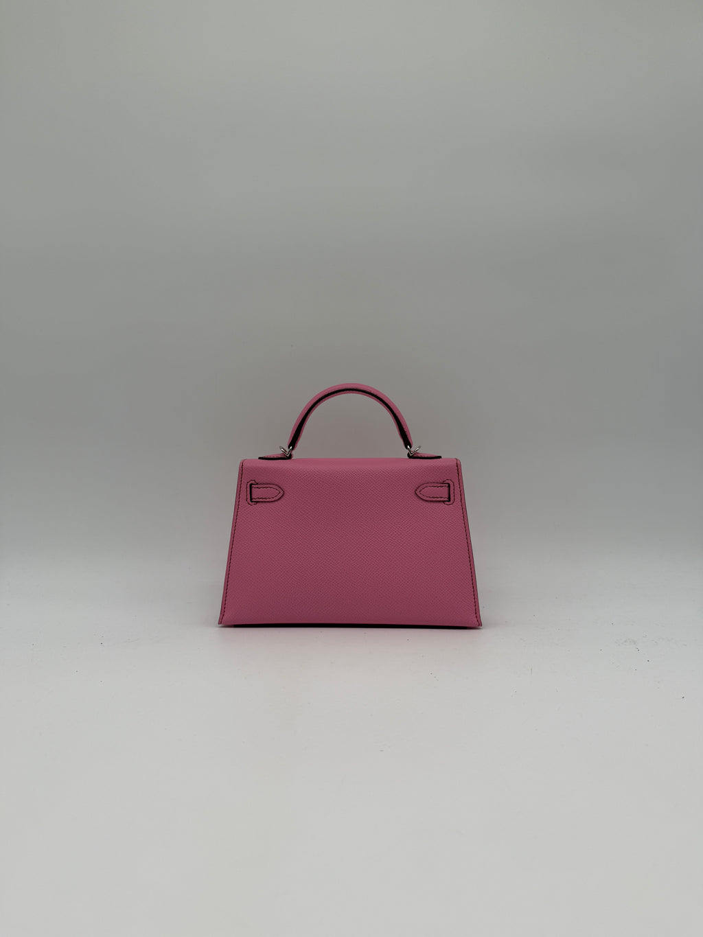 Hermès Mini Kelly Bubblegum Epsom Palladium Hardware